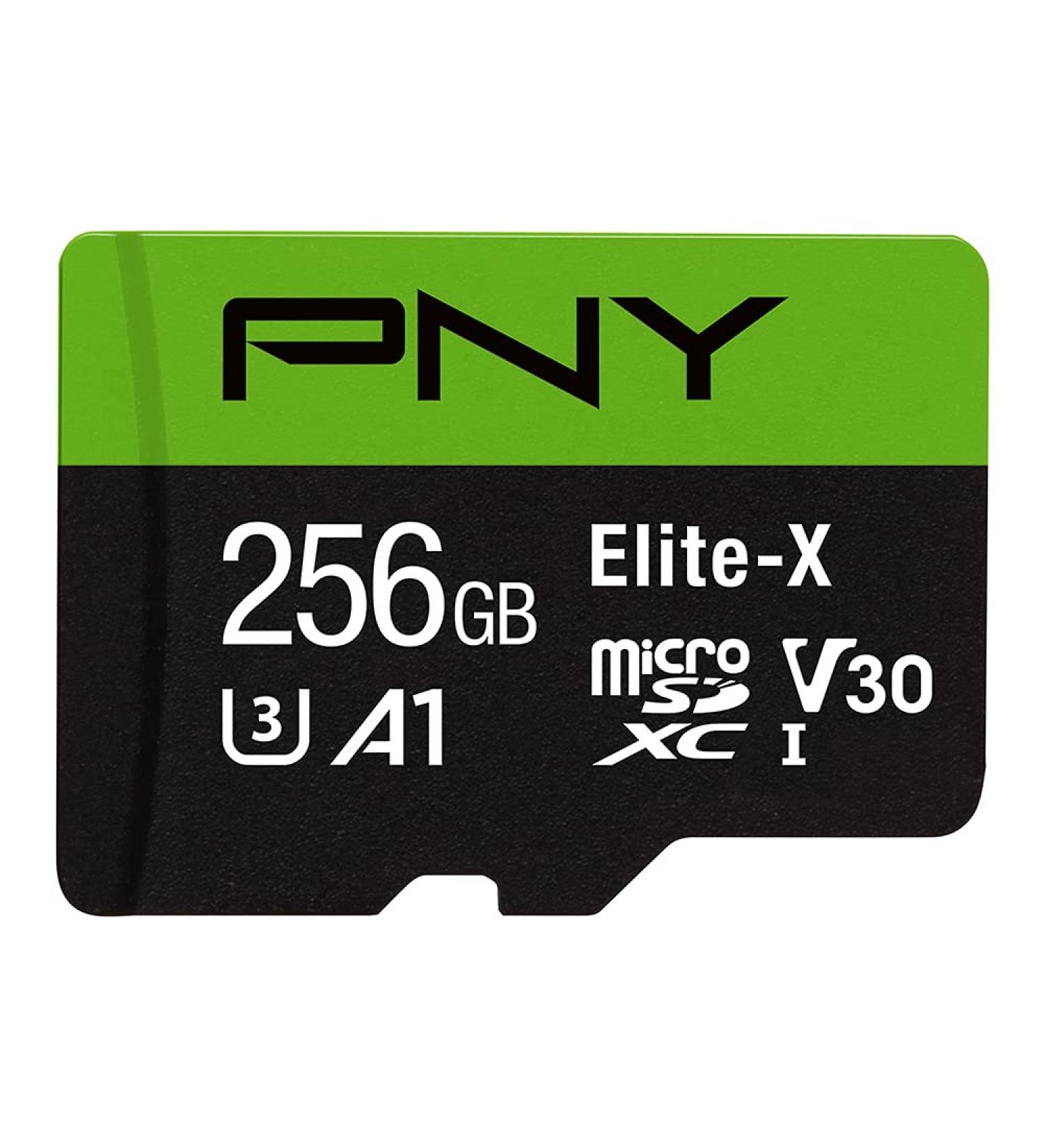 PNY 256GB Elite-X Class 10 U3 V30 microSDXC Flash Memory Card - 100MB/s | 4K UHD, Full HD, A1, UHS-I | 256GB Flash Card - Buy Online on GoSupps.com