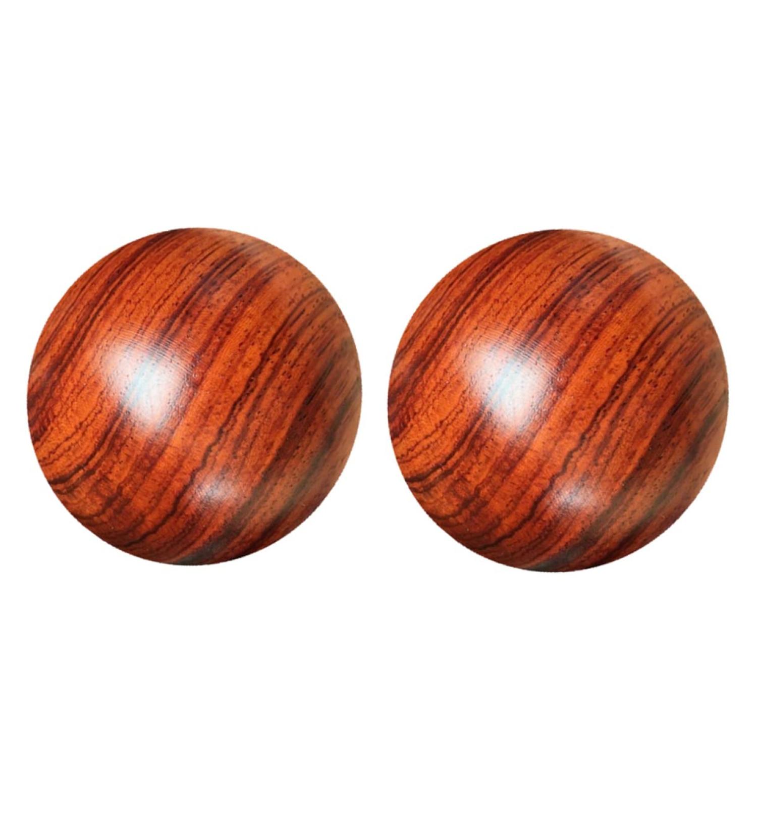 JECOMPRIS ROLL 2ST Solid Wood Massage Balls Premium Mahogany Hand & Foot Massager 5cm Stress Relief Fitness Tool - Buy Online on GoSupps.com