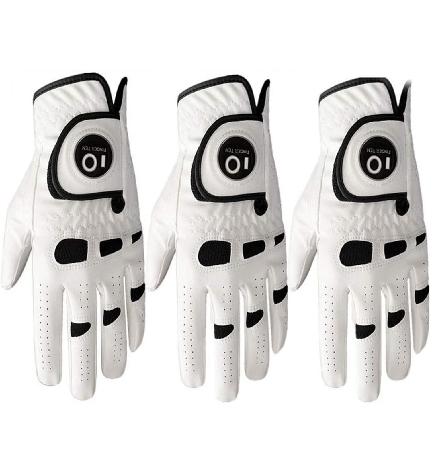 Buy Finger Ten Golf Gloves for Men - Left Hand/Right Hand | All-Weather Leather | 2 & 3 Piece Sets with Ball Marker - Buy Online on GoSupps.com