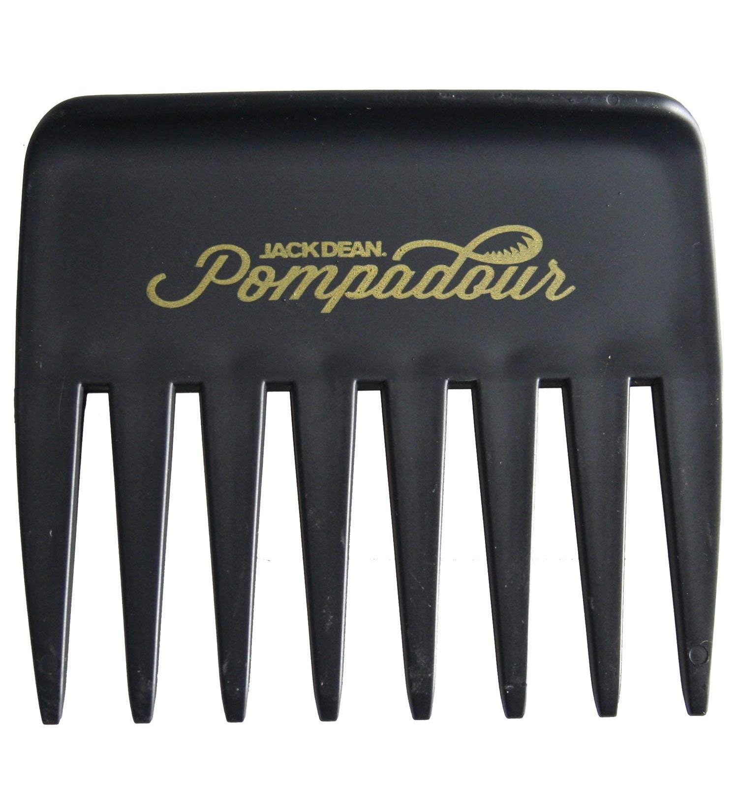 Jack Dean Pompadour Streaker Comb - 4 Colours - Black Clear Red or White (Black)