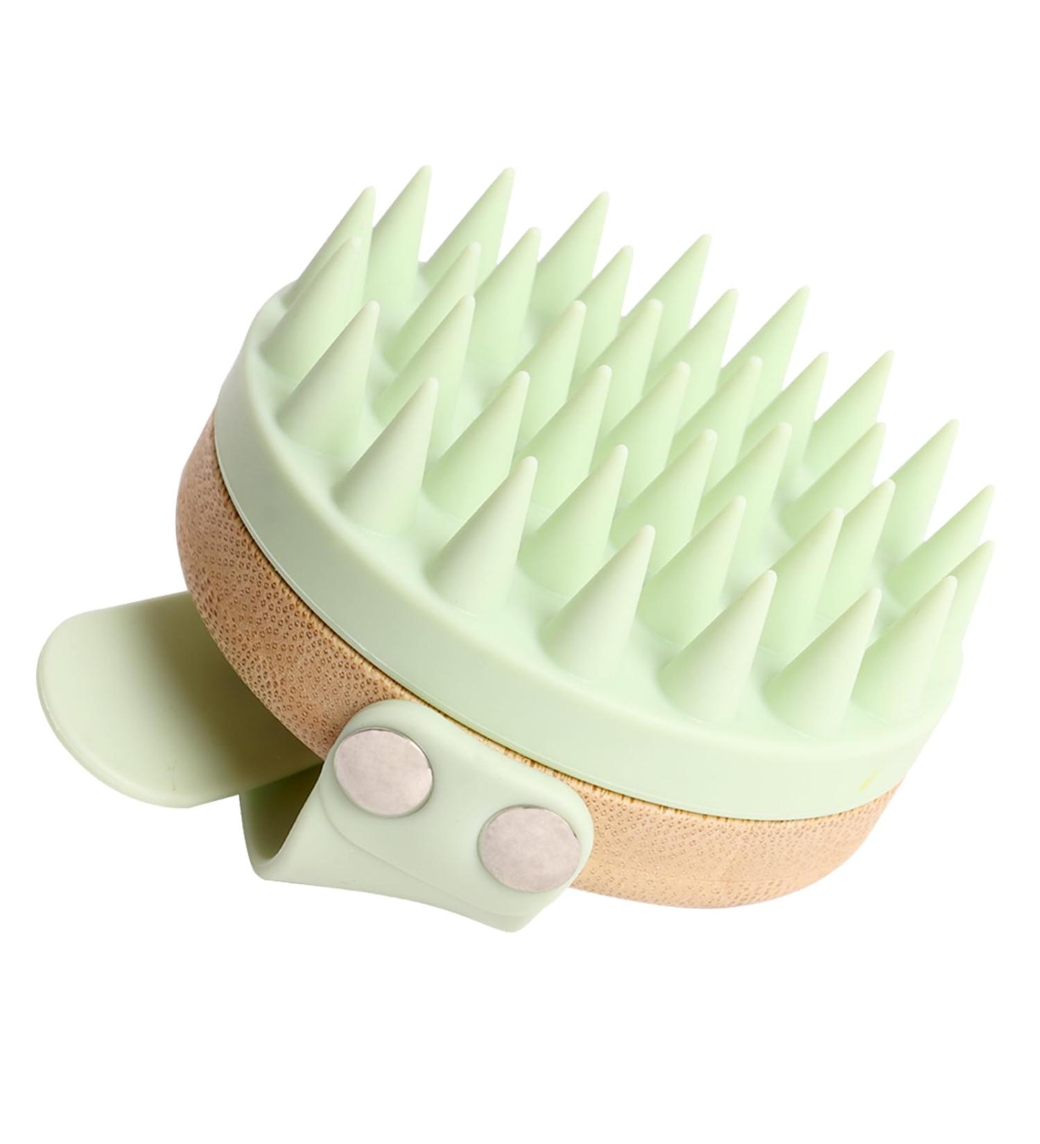 Guittly SCALP Massager | Silicone Hair Massage Brush for Hair Growth & Relaxation | Green Scalp Massage Brush for Peeling & Head Massage - Buy Online on GoSupps.com