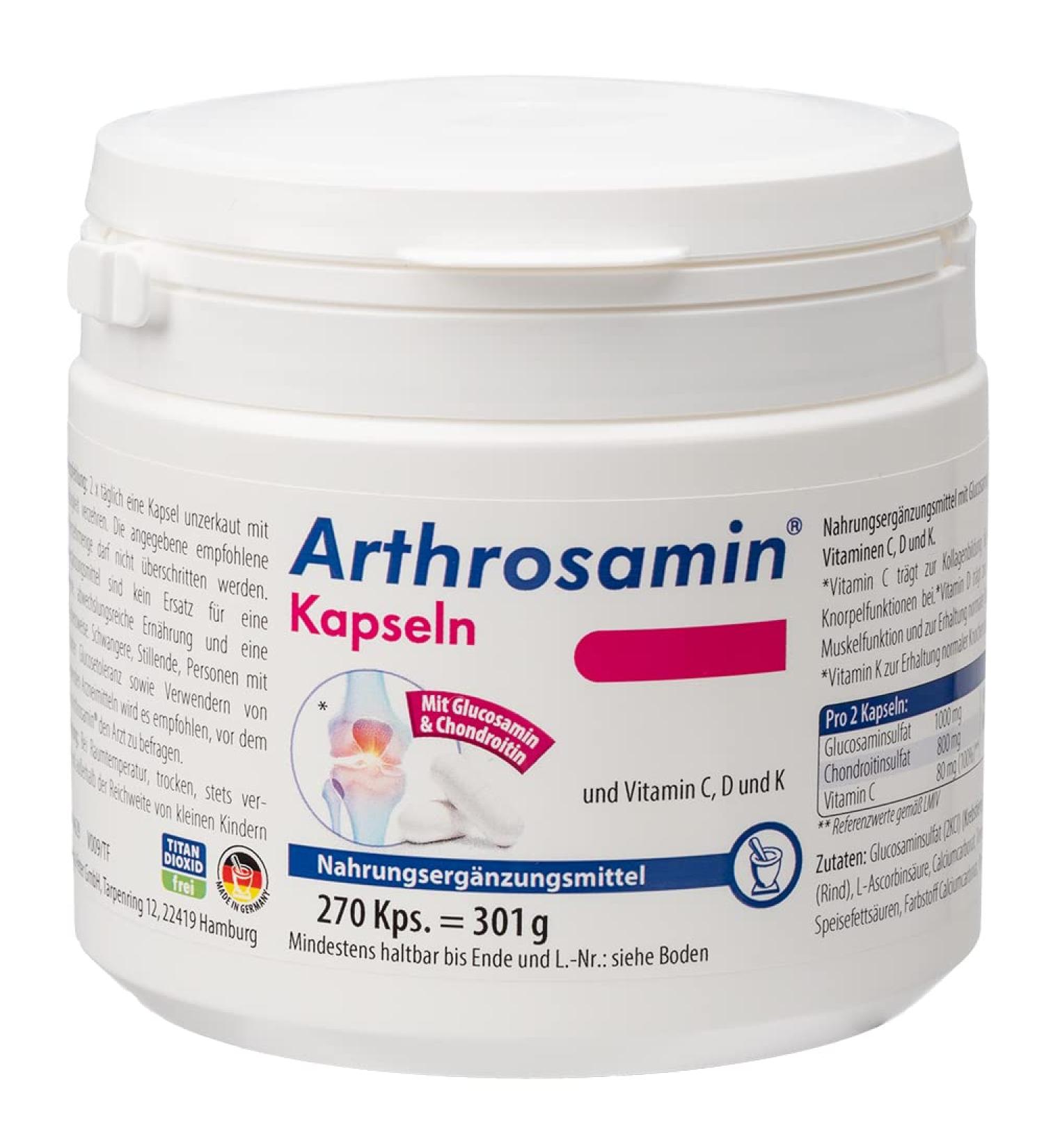 Arthrosamine Joint Capsules - High-Dose Glucosamine & Chondroitin for Smooth Joints - 270 Pieces | Original Pharmacy Product - Buy Online on GoSupps.com