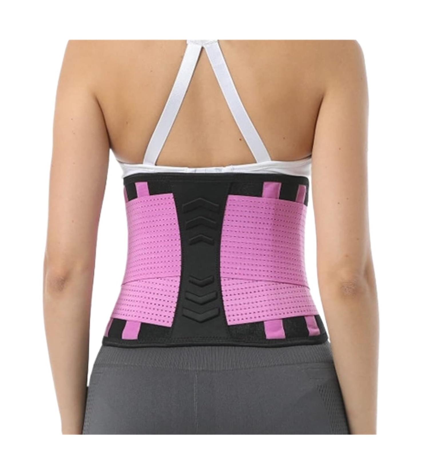 Back Support Back Brace Lumbar Support Elastic Back Lumbar Brace Support Belt Orthopedic Posture Corrector Lower Back Waist Back Support Belt(Pink Large) Large Pink - Buy Online on GoSupps.com