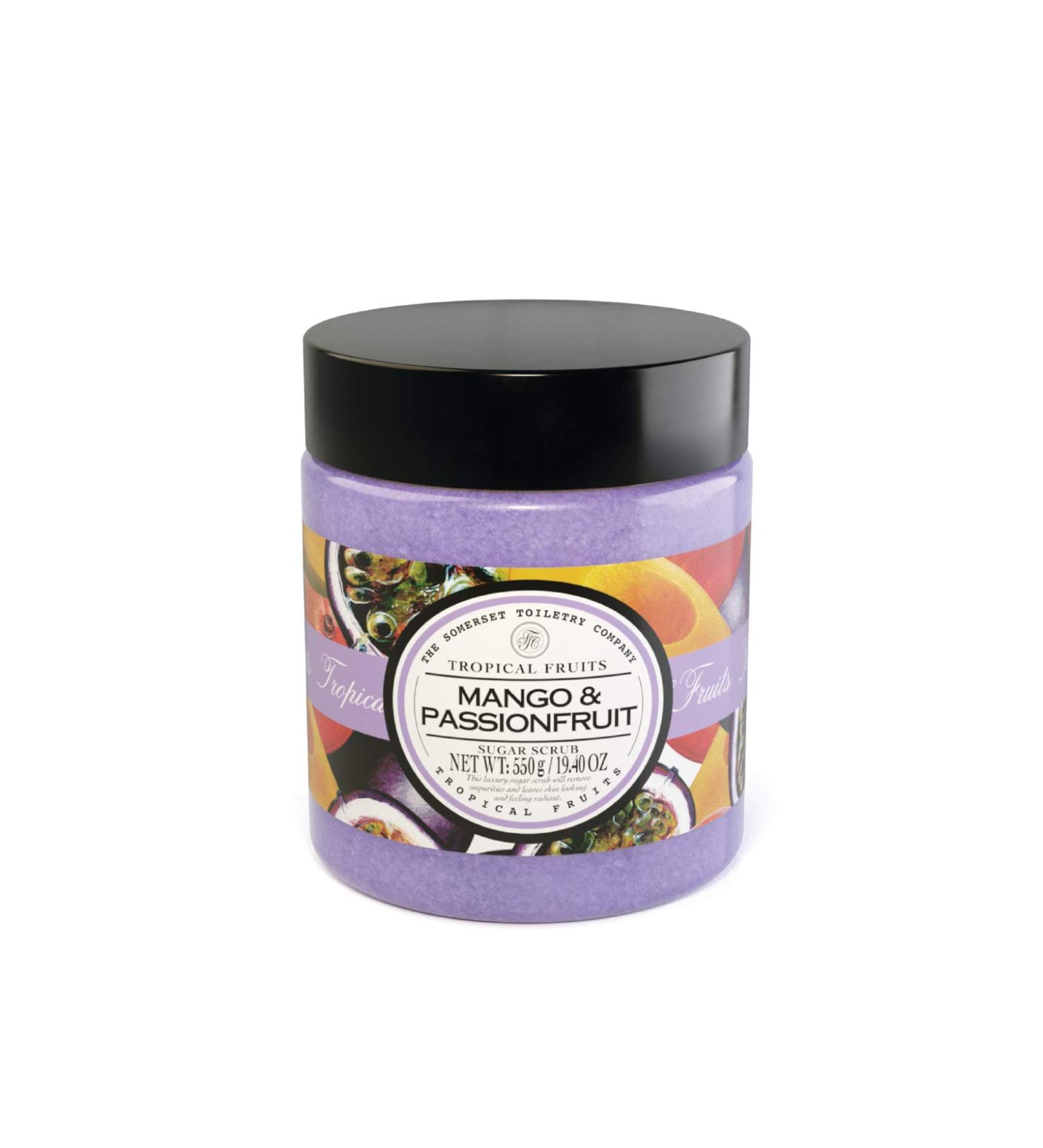 Exfoliating Tropical Fruits Sugar Scrub - Mango and Passionfruit 550g | Smoother, Healthier Skin - Buy Online on GoSupps.com