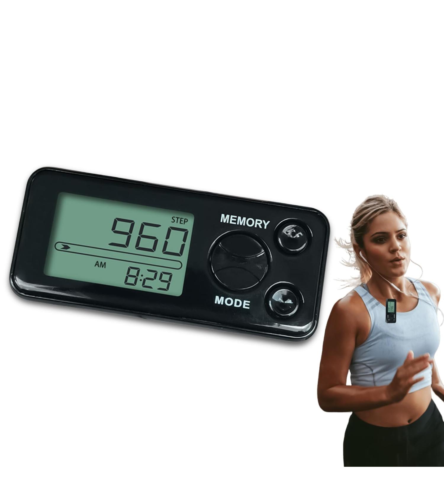 Delamiya Exact Pedometer - Simple 3D Step Counter for Men Women & Children | Clip-On Distance & Calorie Tracker Without App or Bluetooth - Buy Online on GoSupps.com
