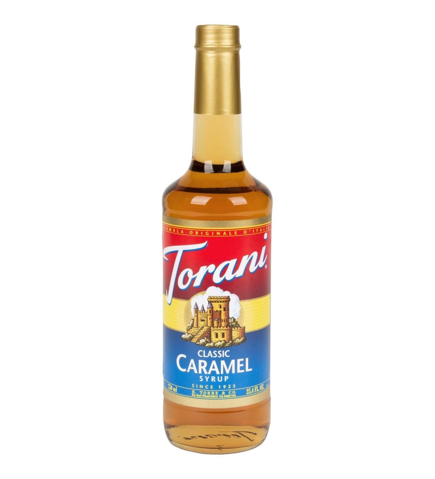 Torani Classic Caramel Syrup 750mL - Premium Flavoring for Coffee & Desserts - Buy Online on GoSupps.com