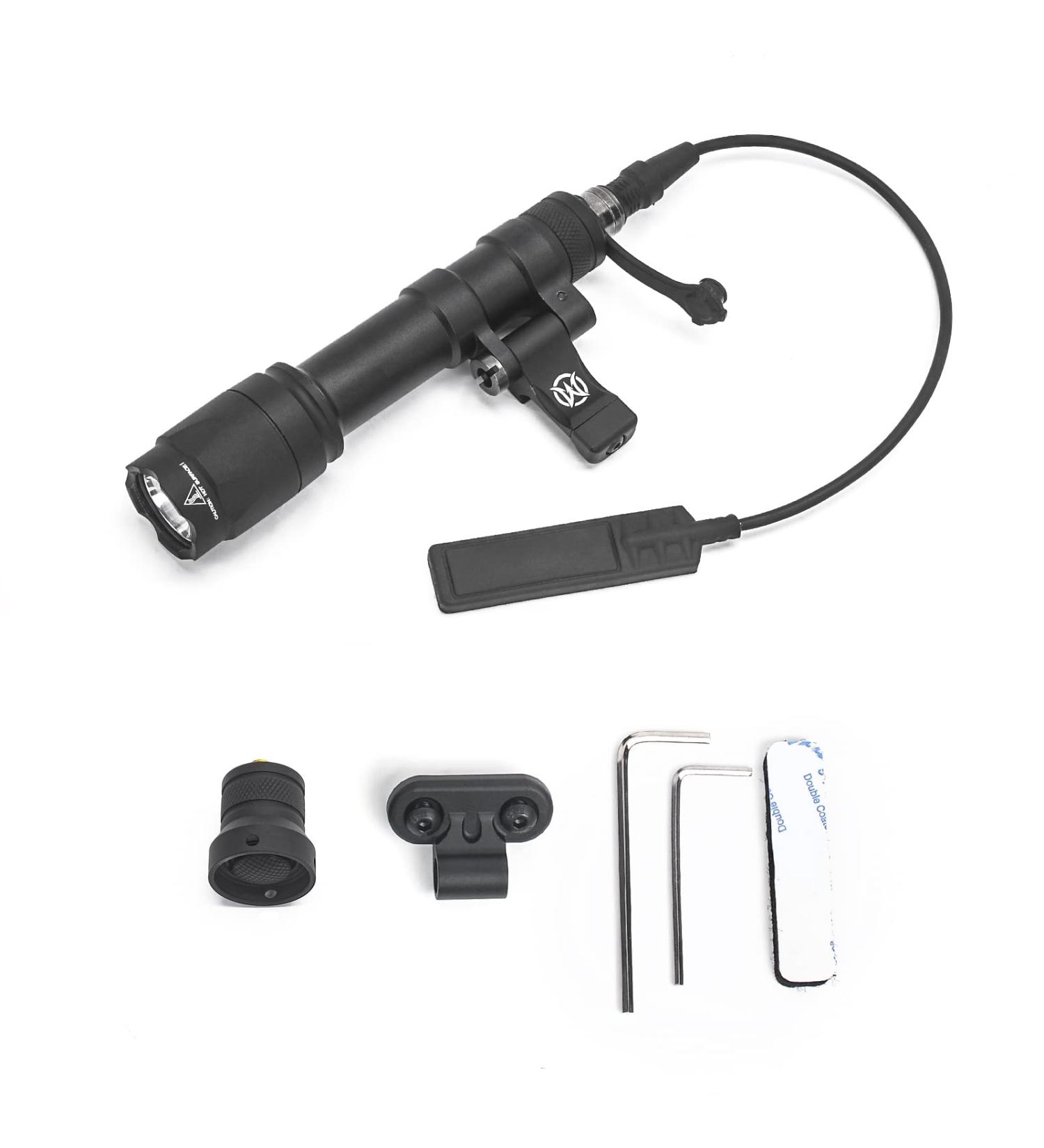 M600C Scout Light 800 Lumens Tactical Flashlight with Rotating Mount Base | Picatinny & Mlok/Keymod Rail Compatible, Includes Remote Pressure Switch (M600C) - Buy Online on GoSupps.com