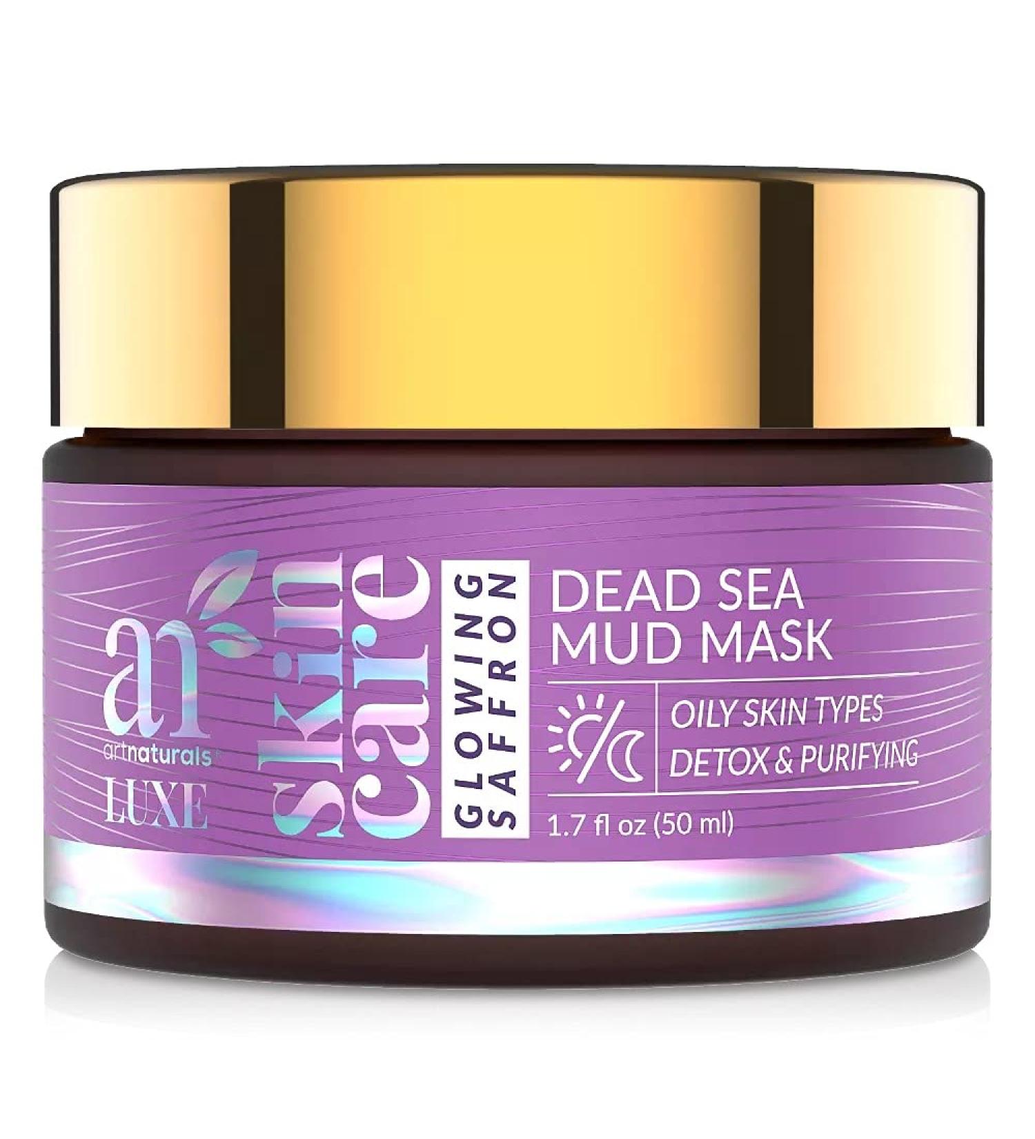 Artnaturals Dead Sea Mud Mask with Saffron - 1.7 fl oz | Glowing Skin Treatment - Buy Online on GoSupps.com