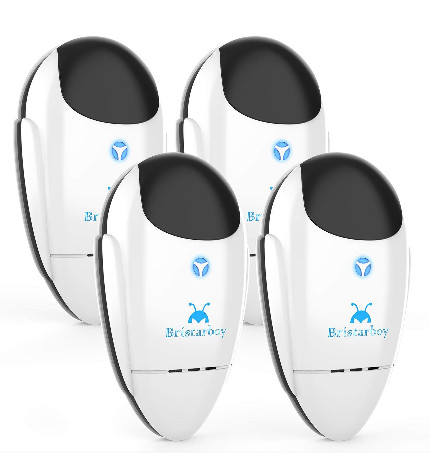 Bristarboy Ultrasonic Pest Repeller 4 Pack - Electronic Indoor Pest Control for Basement, Warehouse, Bedroom, Garage - Plug-in Repellent - Buy Online on GoSupps.com