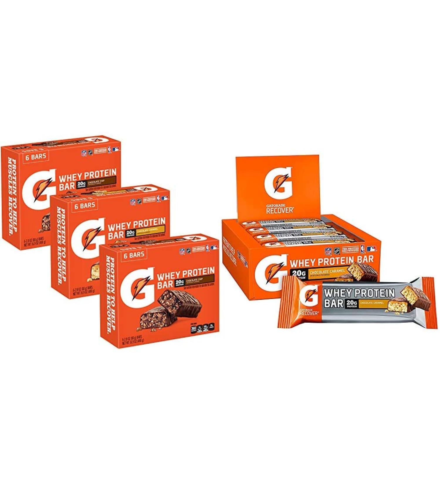 Gatorade Whey Protein Bars Variety Pack (30 Count) - Buy Online on GoSupps.com