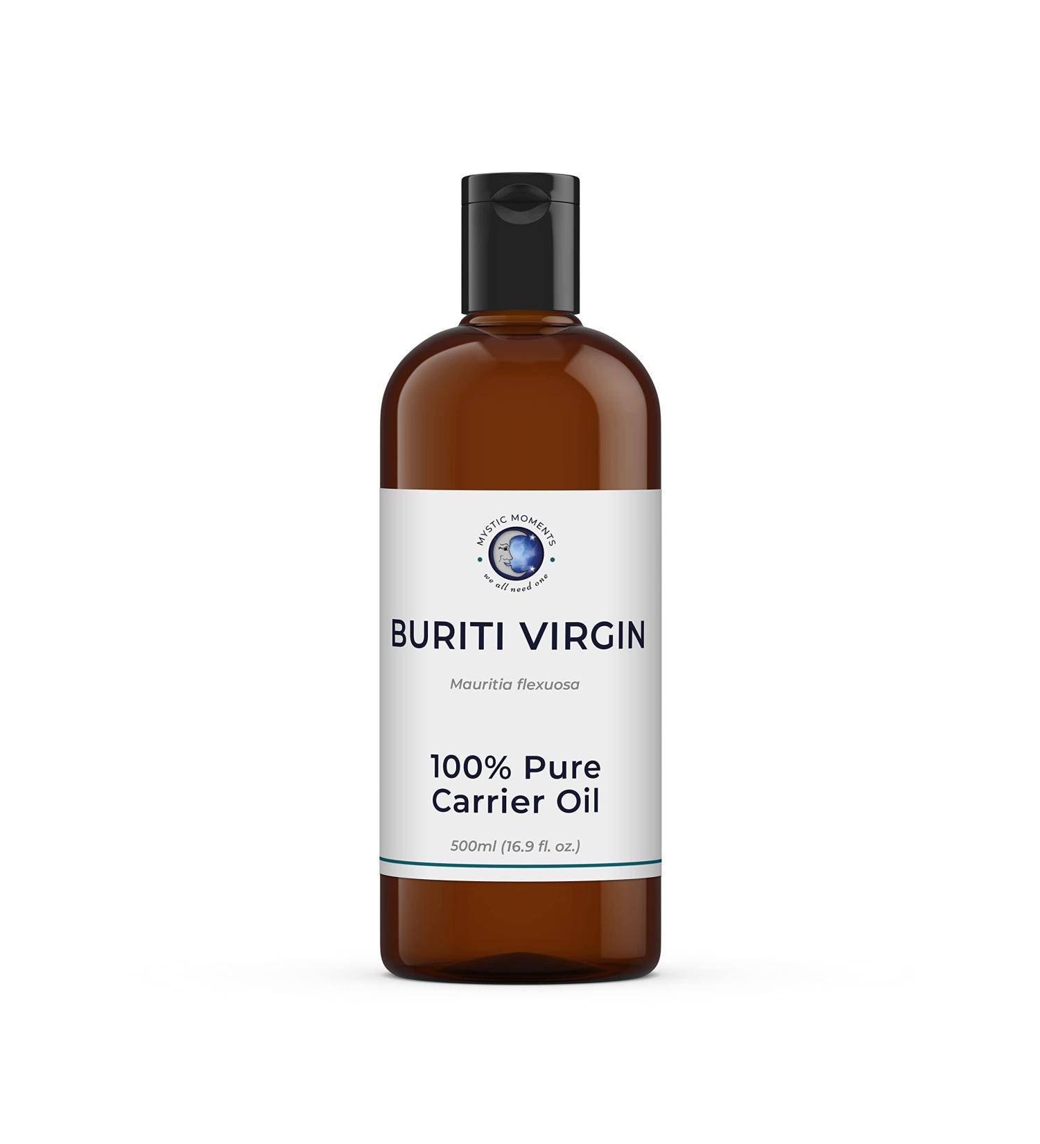 Buy Mystic Moments Buriti Virgin Carrier Oil 1L - Pure Natural Oil for Hair Face Nails Aromatherapy & Massage | Vegan & GMO-Free - Buy Online on GoSupps.com