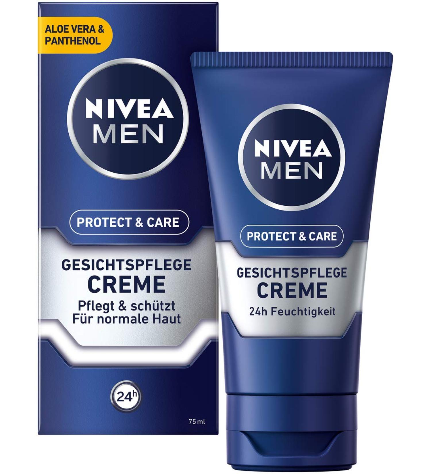 NIVEA Men Protect & Care Face Care Cream 75 ml Soothing Face Cream for Men Moisturising Day Cream - Buy Online on GoSupps.com