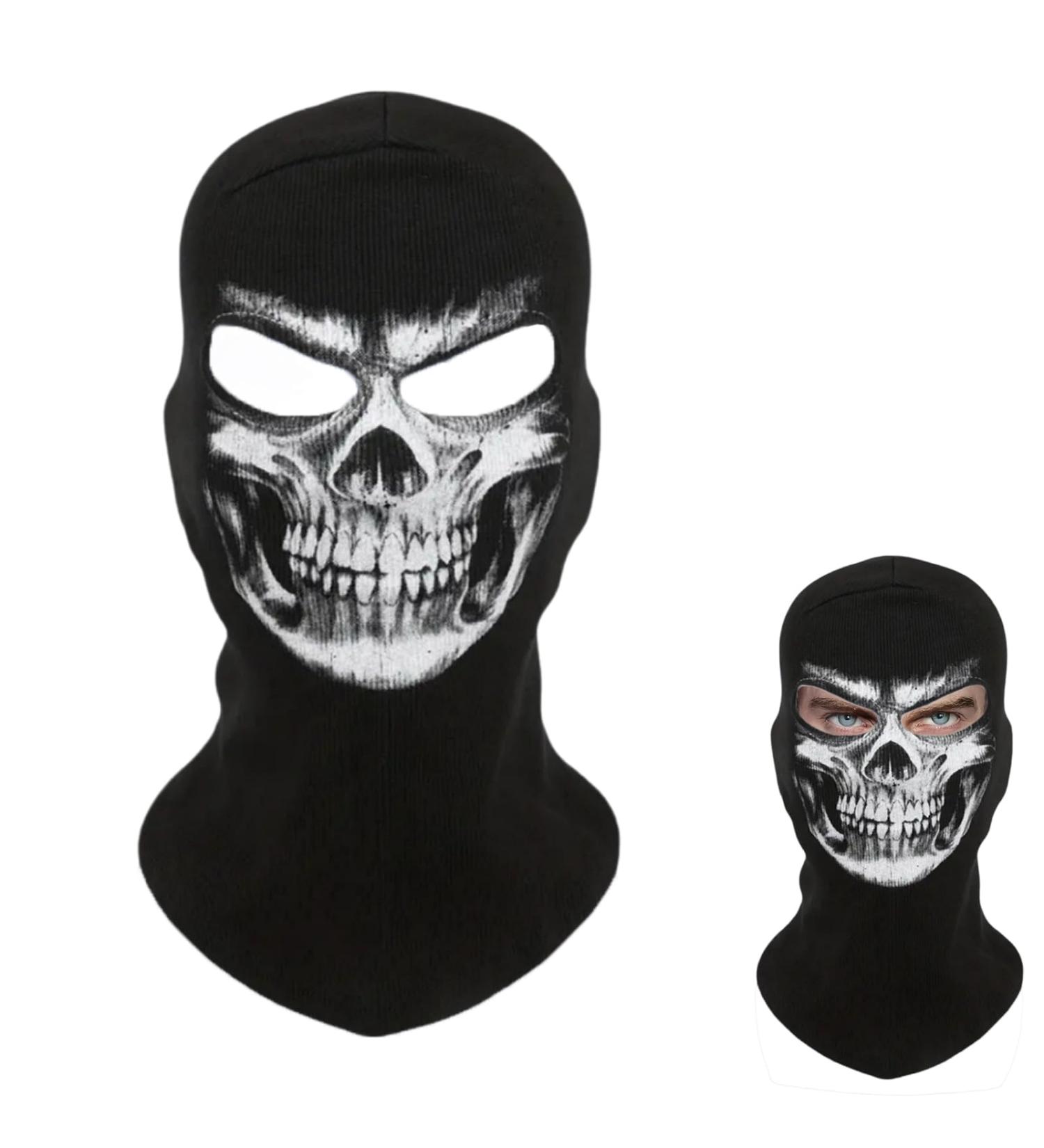 Skull Mask Balaclava for Men - Halloween Skeleton Face Mask for Outdoor Riding & Cosplay - Buy Online on GoSupps.com