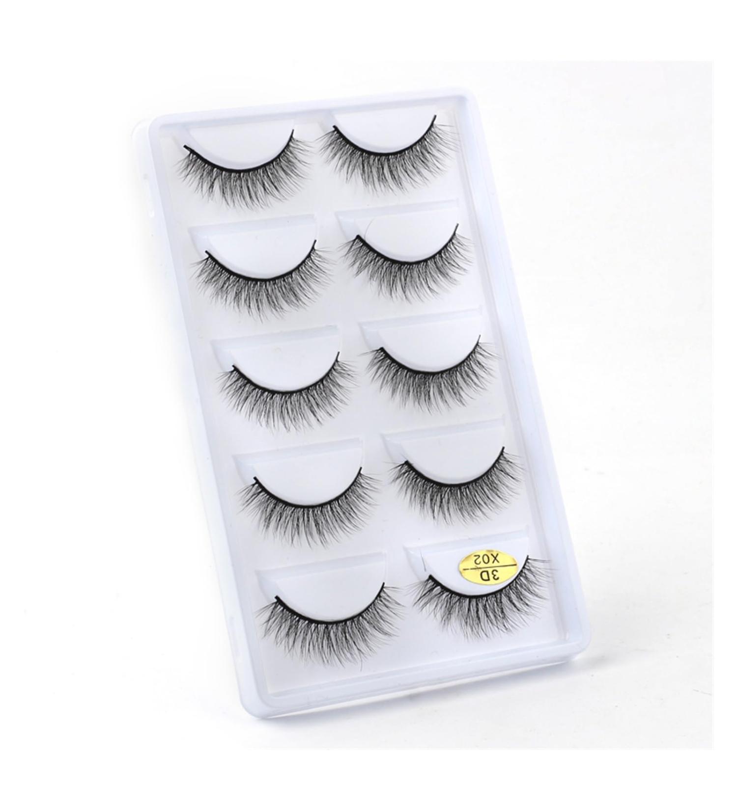 UAMOU 10/50/100 Boxes Mink Eyelashes Fluffy 3D Mink Lashes Makeup Natural Long Volume False Eyelashes Bulk Faux Cils Custom Cheerfully (Color : 5 Pairs X02 Size : 50 Boxes) - Buy Online on GoSupps.com