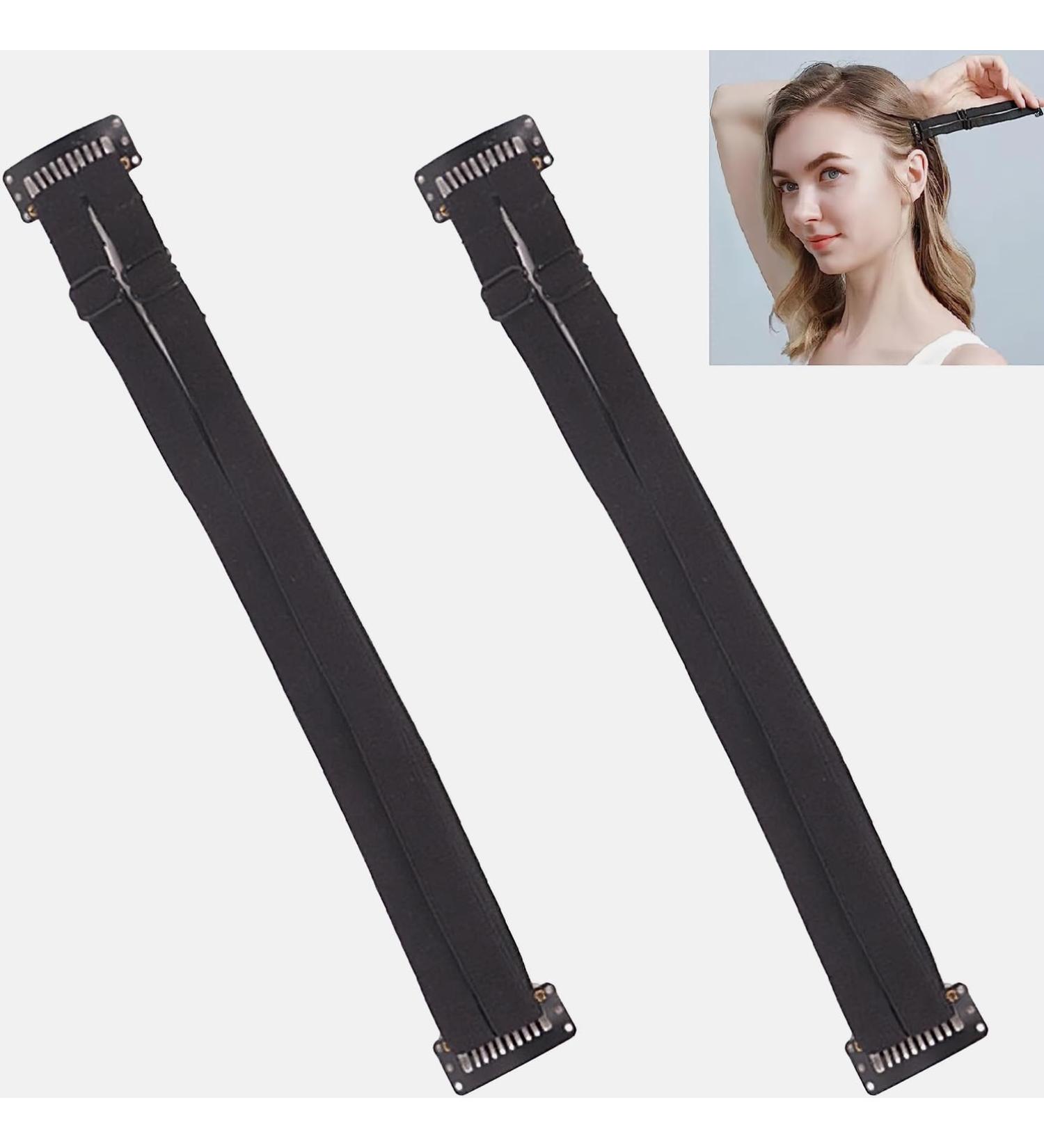 2 Pieces Face Lift Tape Adjustable Facelift Bands with Clips Facelift Straps Eyelids Lift Hair Band for Women Girls Face Shaping (black) - Buy Online on GoSupps.com