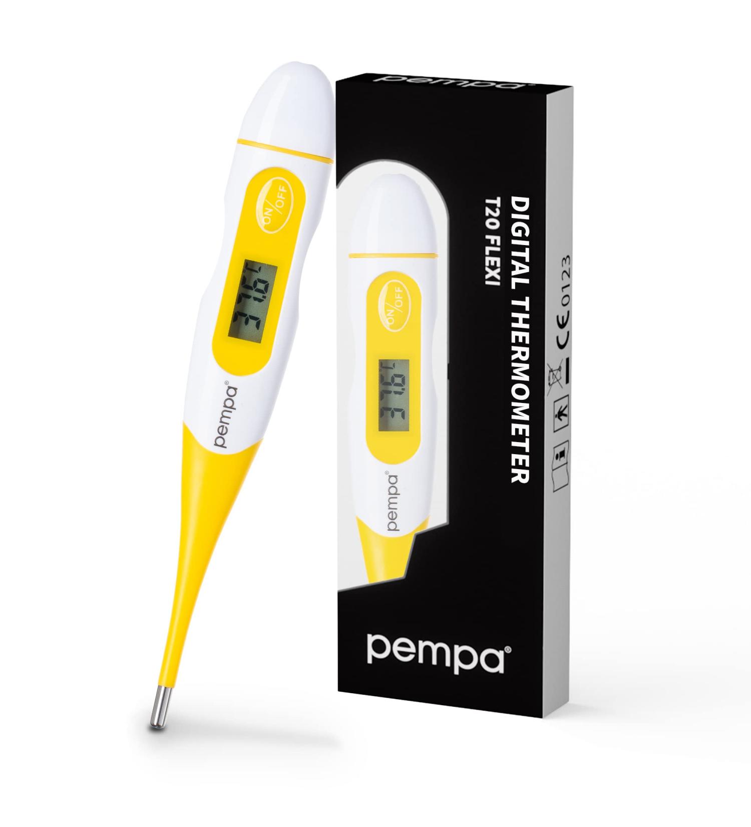 Buy Pempa Digital Fever Thermometer - Waterproof with Flexible Tip for Accurate Rectal Oral & Armpit Readings - Fast Shipping Worldwide - Buy Online on GoSupps.com