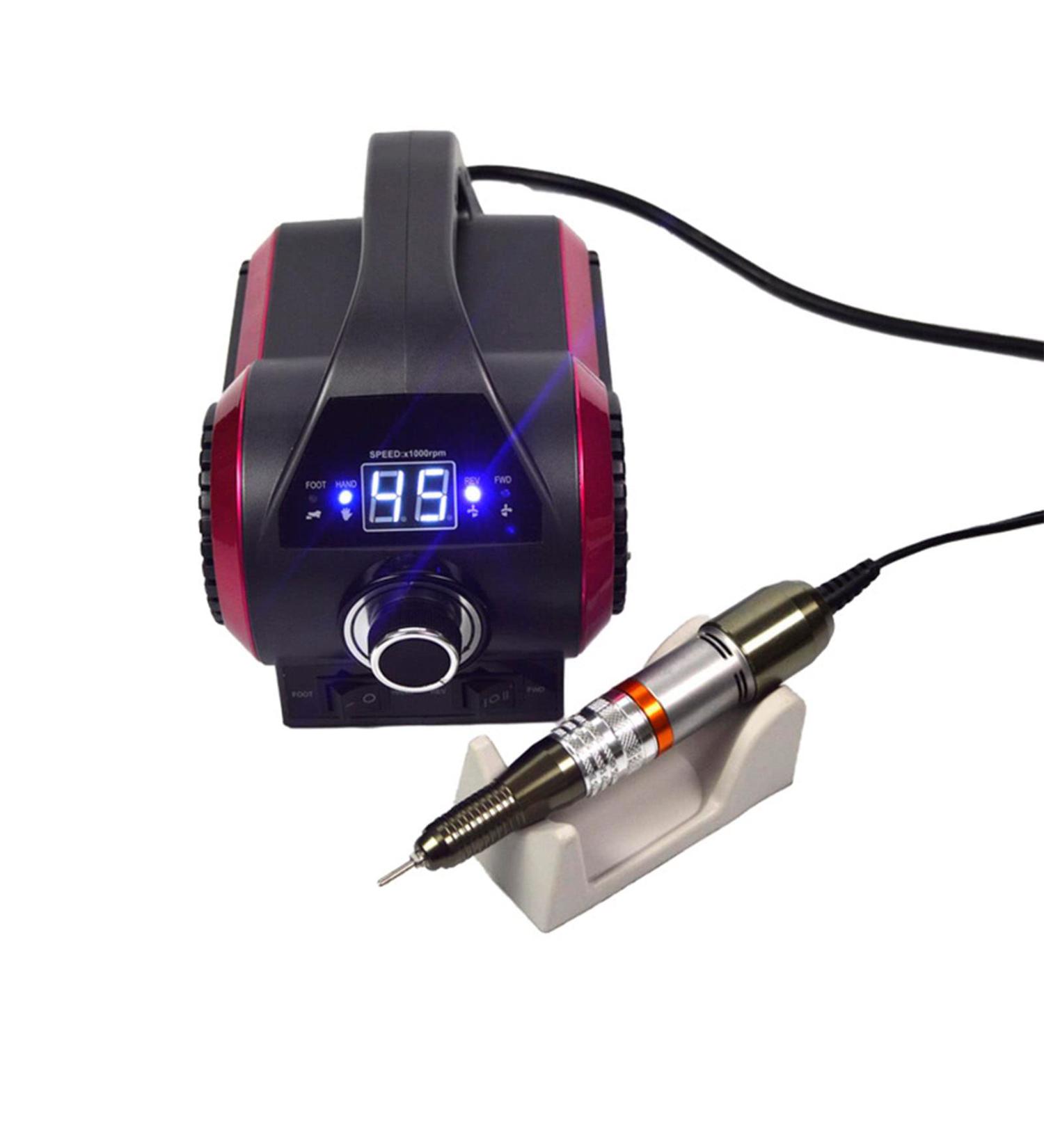 CYzpf Electric Nail Drill Machine Portable 65W High Power Nail Drill for Acrylic Nails with Metal Drill and Pedal Gel Nails Removing Shaping Buffing Black One Size - Buy Online on GoSupps.com