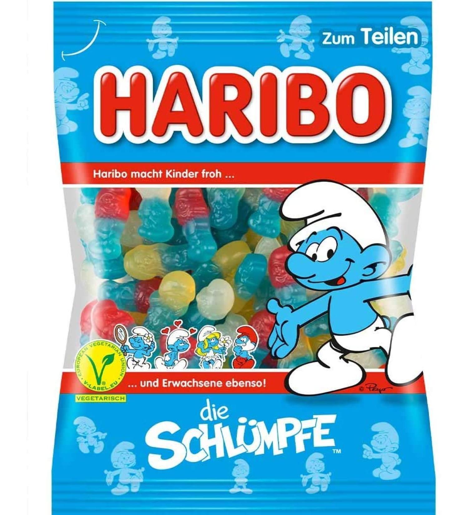 HARIBO HARIBO Rubber Smurfs (Vegetarian) - 9 x 200g Bags