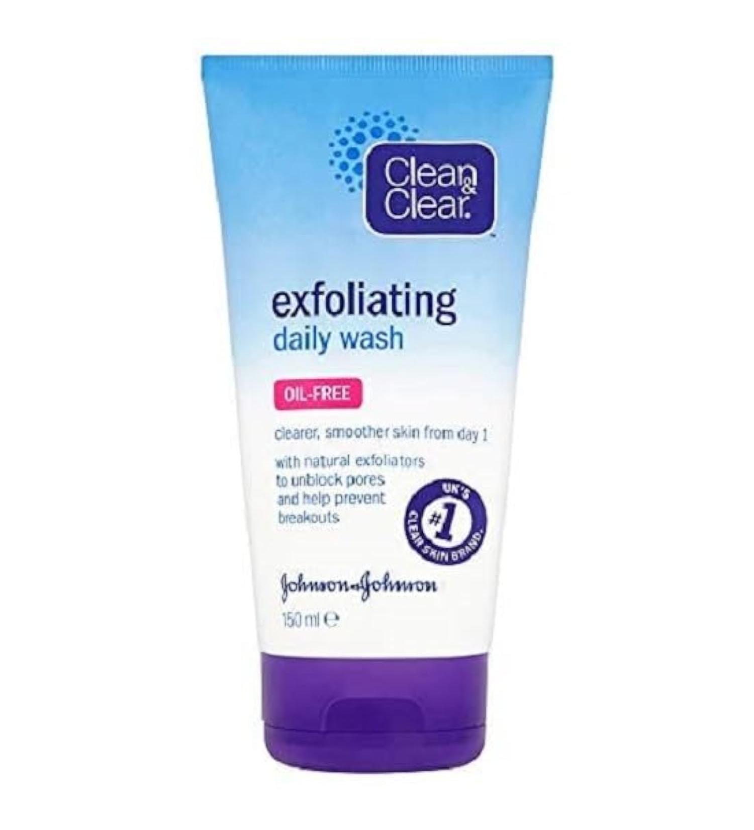 Clean & Clear Exfoliating Oil Free Daily Wash 150ml 150 ml (Pack of 1)