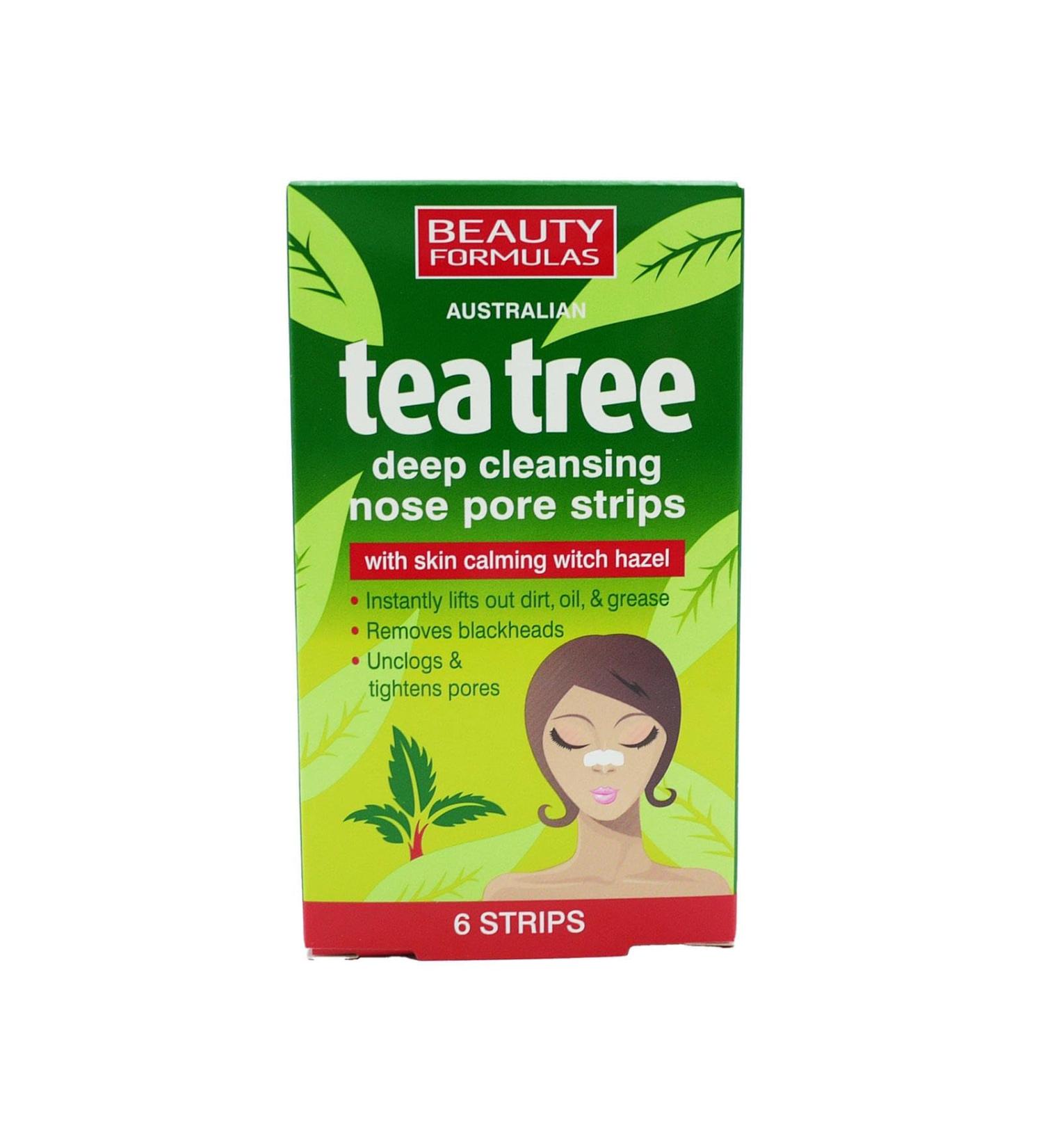 Beauty Formulas Tea Tree Nose Pore Strips (6 Strips) - Box of 12