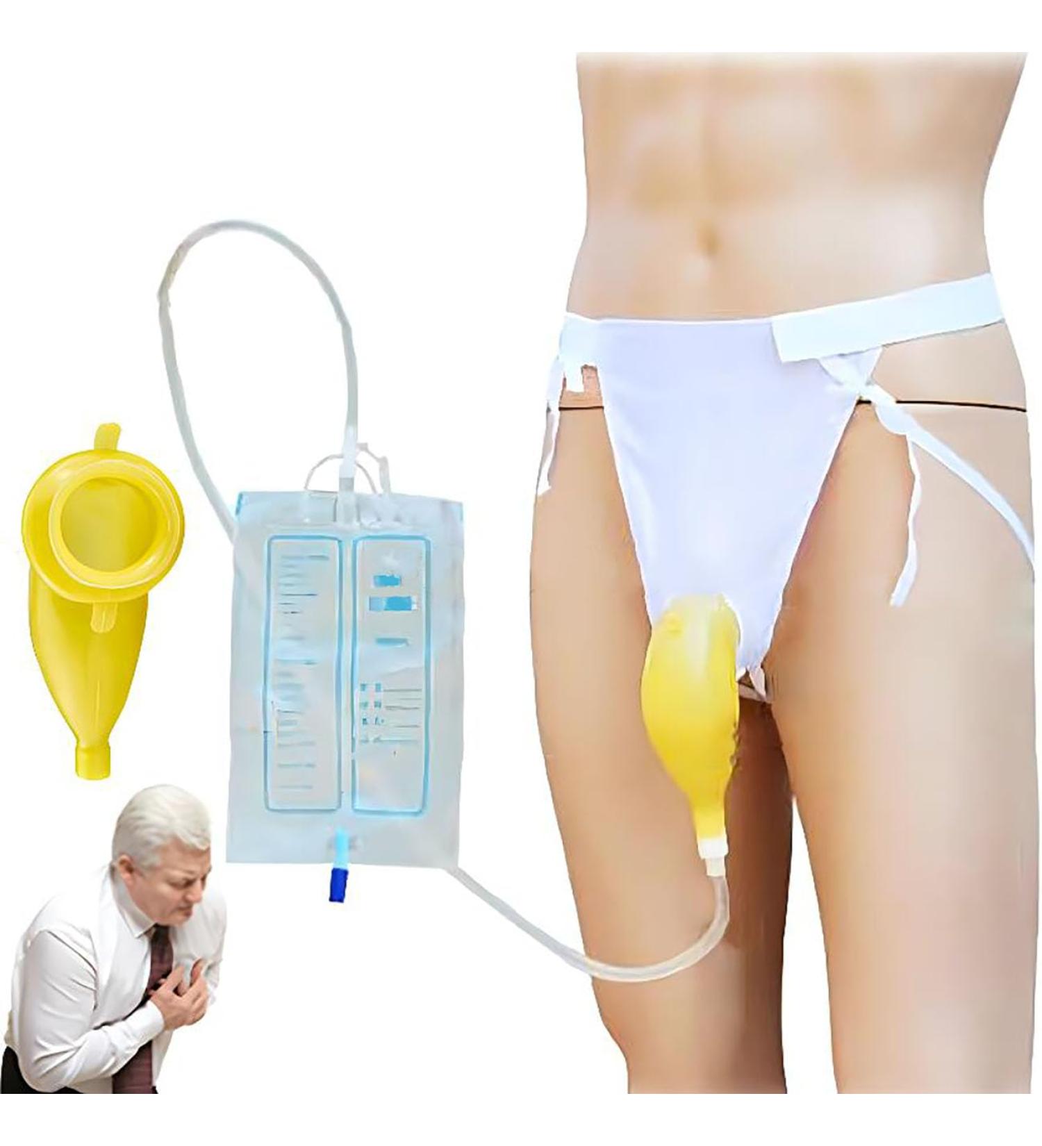Male ICEMOB Urine Collector for Men and Women Wearable Urinal Bag Urinary Drainage Bag System 1000Ml Incontinence Devices for Home Camping Travel - Buy Online on GoSupps.com