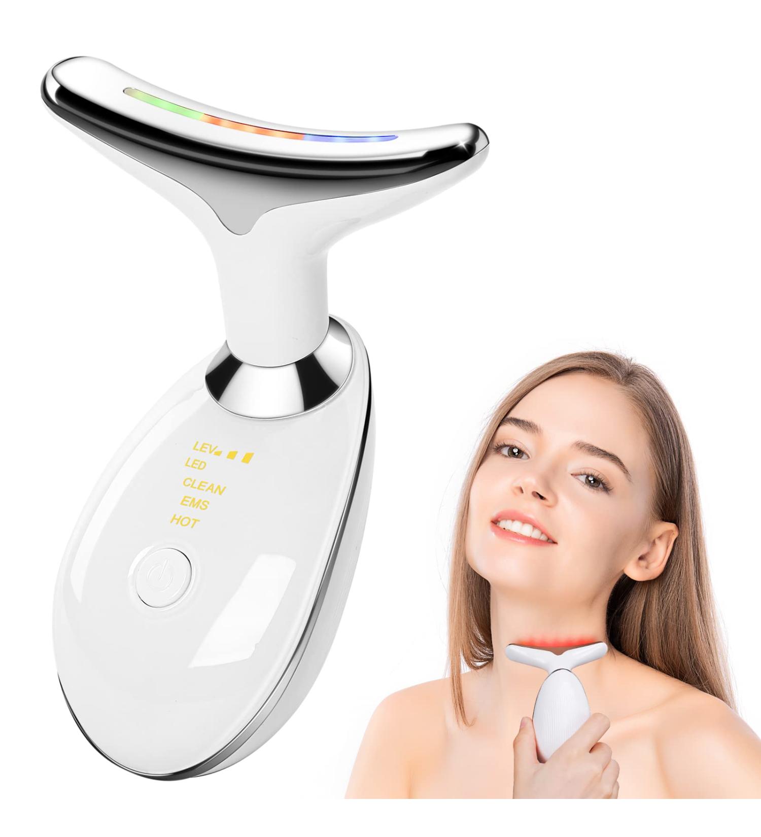 Dr. Pure Face Massager - Double Chin Remover & Neck Sculpting Tool | Portable Facial Beauty Tool for Skin Tightening, Firming, and Smoothing - White - Buy Online on GoSupps.com