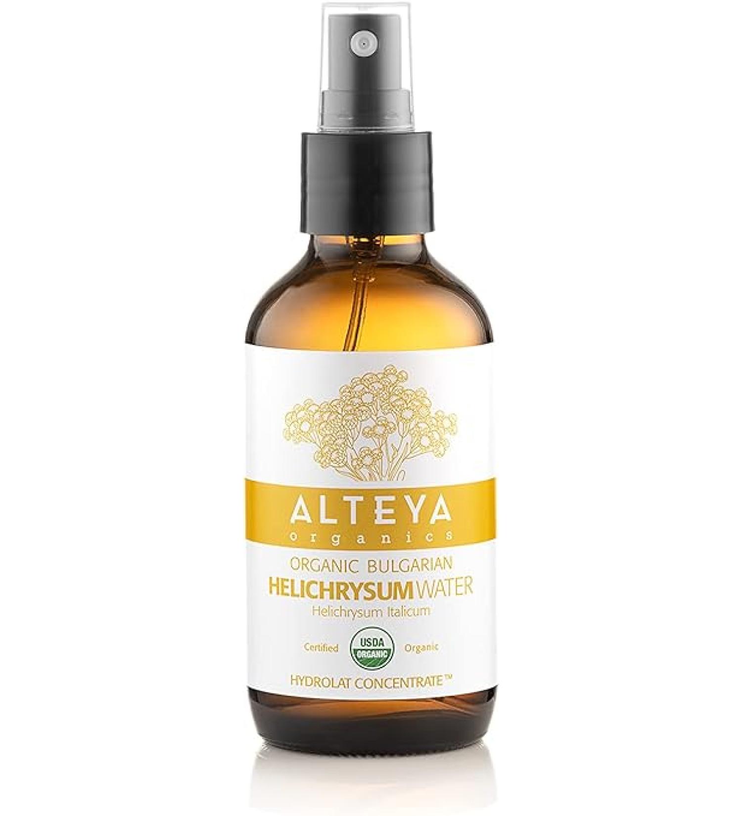 Alteya Organics Helichrysum Water USDA Certified Organic Facial Toner - 4 Fl Oz/120mL  Pure Bulgarian Helichrysum Italicum Flower Water  Award-Winning Moisturizer in Amber Glass Spray Bottle - Buy Online on GoSupps.com