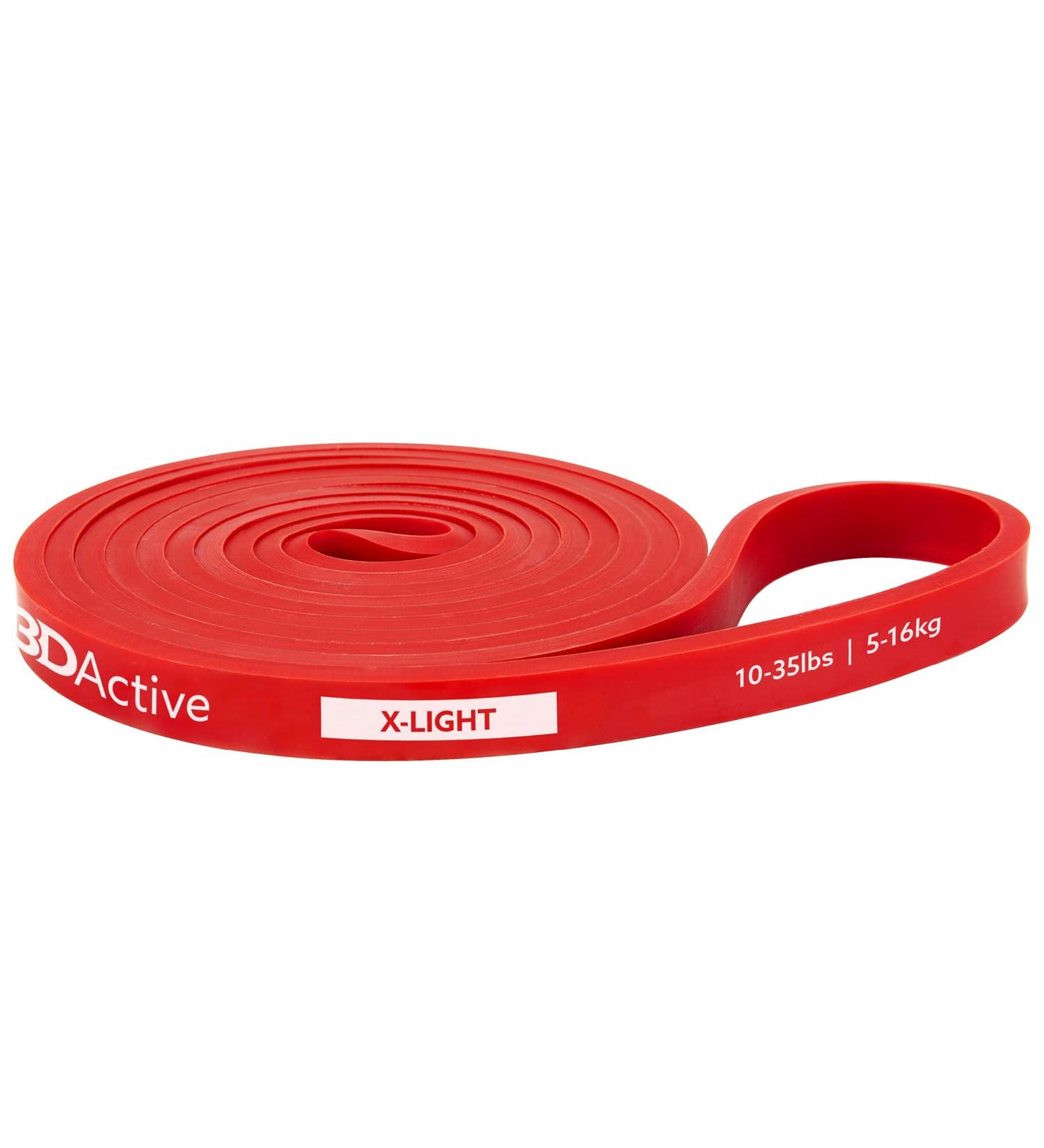 3DActive Pull Up Assist Band | Resistance Band for Strength Training Powerlifting & Crossfit | Free Exercise Guide | Red - 10 to 35 lbs - Buy Online on GoSupps.com