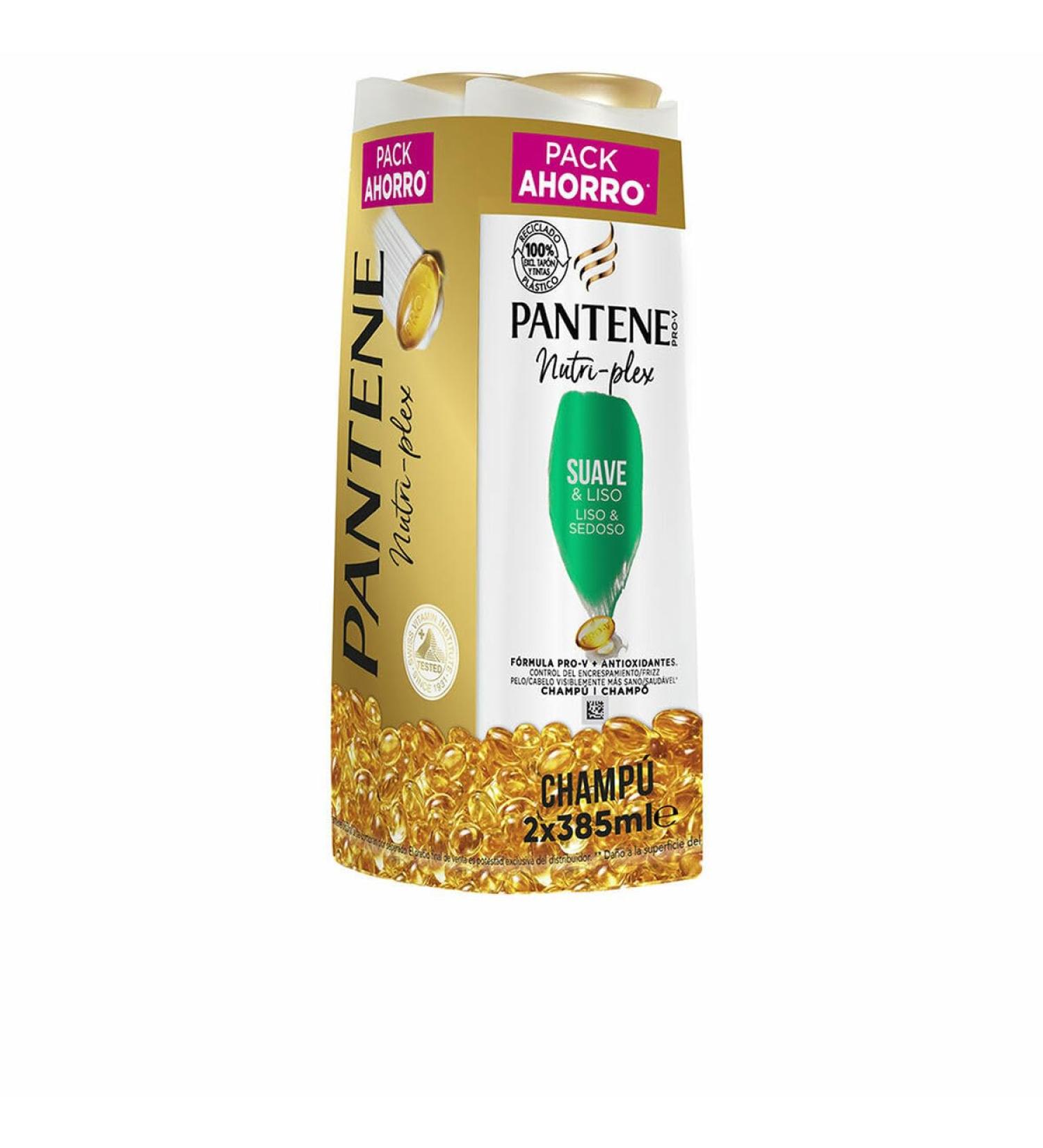 Pantene Suave Y Liso Champú Lote 2 X 385 Ml Women