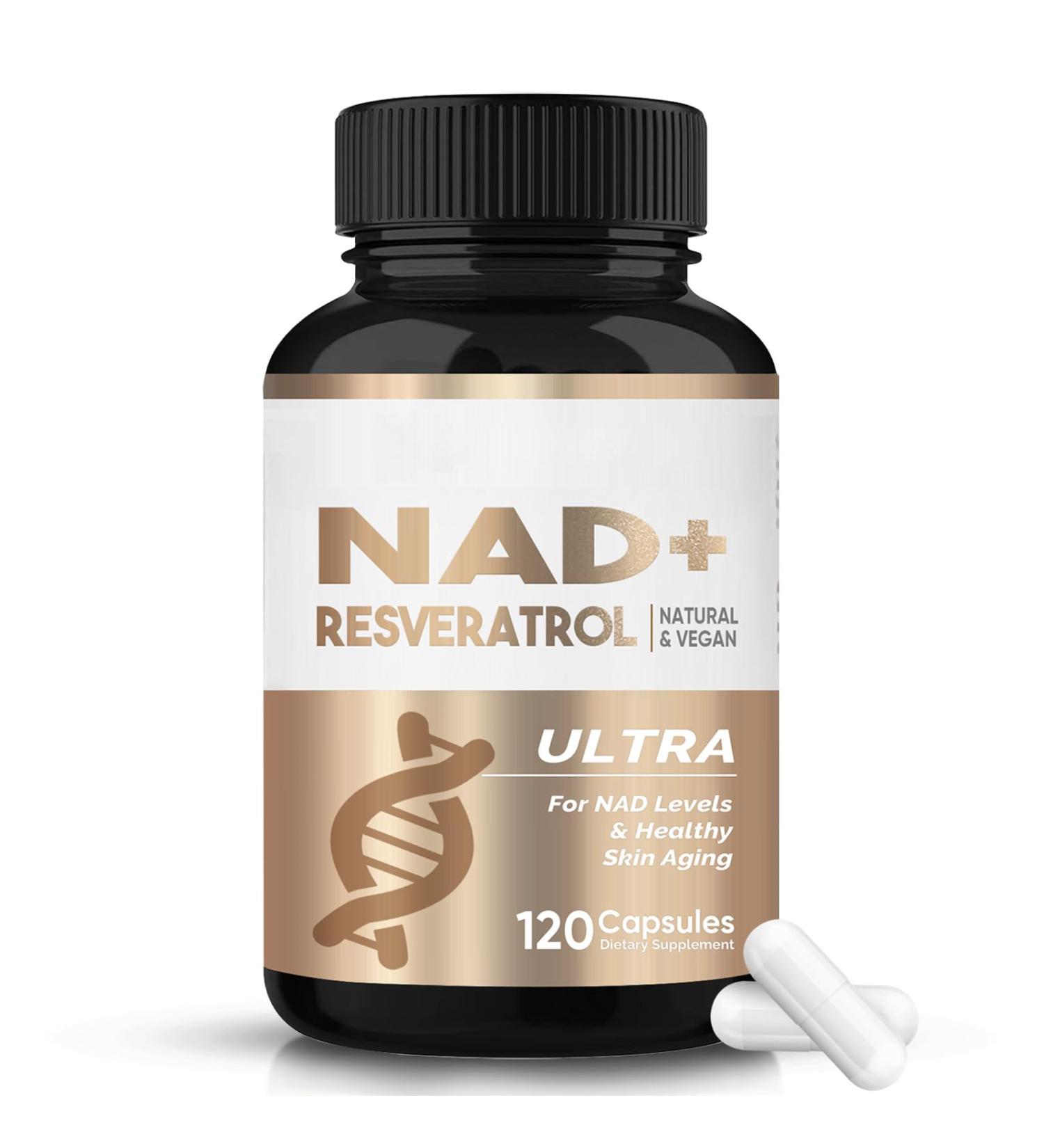 NADH Supplement NADH Resveratrol Supplement for Men and Women Advanced Formula with Natural Antioxidants to Support Cellular Energy & Vitality (120 Capsules) - Buy Online on GoSupps.com