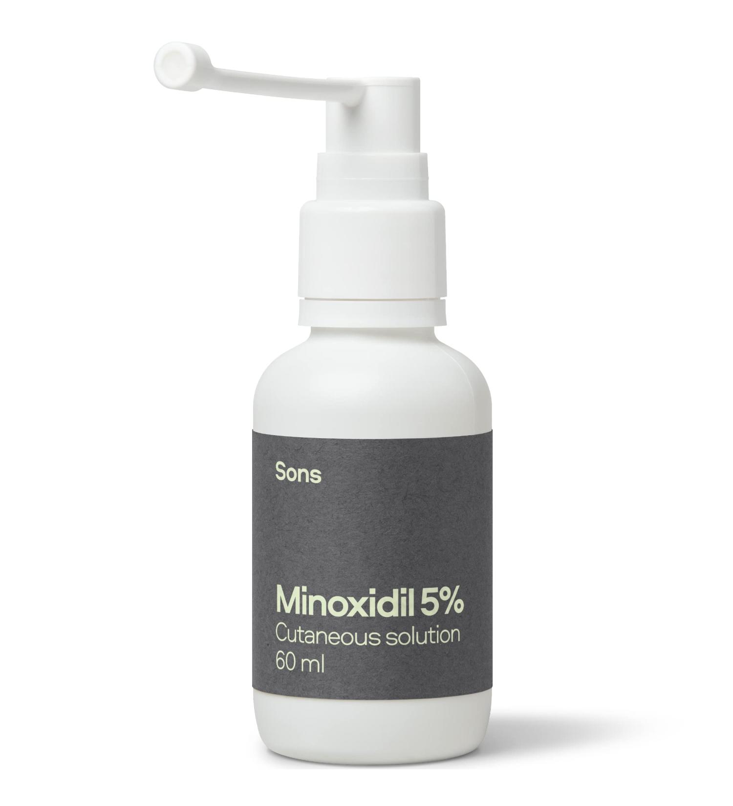 Sons Minoxidil 5% Hair Regrowth Solution for Men - Precision Application System - 1 Month Supply - Buy Online on GoSupps.com
