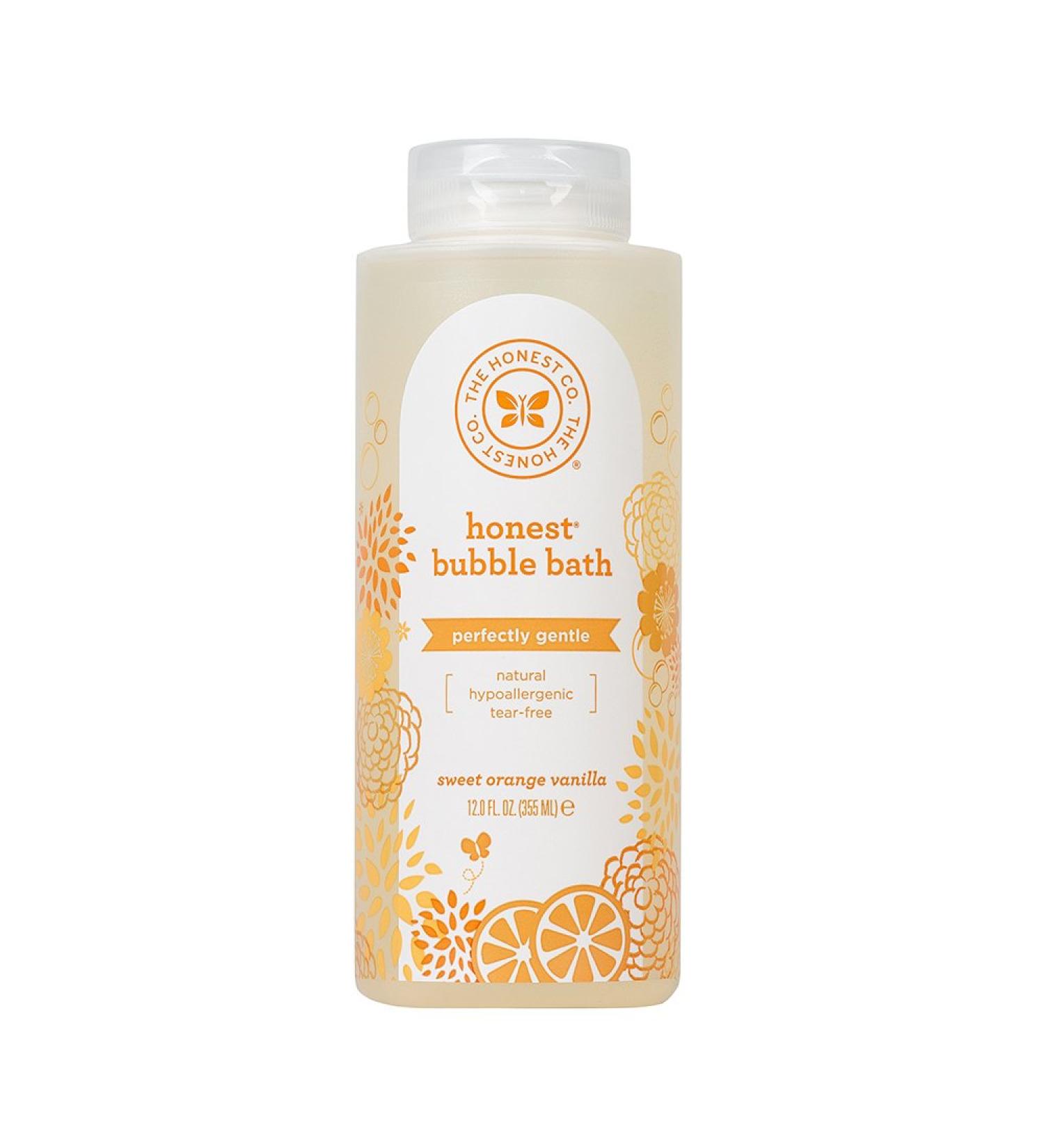 The Honest Company Perfectly Gentle Sweet Orange Vanilla Bubble Bath with Naturally Derived Botanicals Orange Vanilla 12 Fluid Ounce