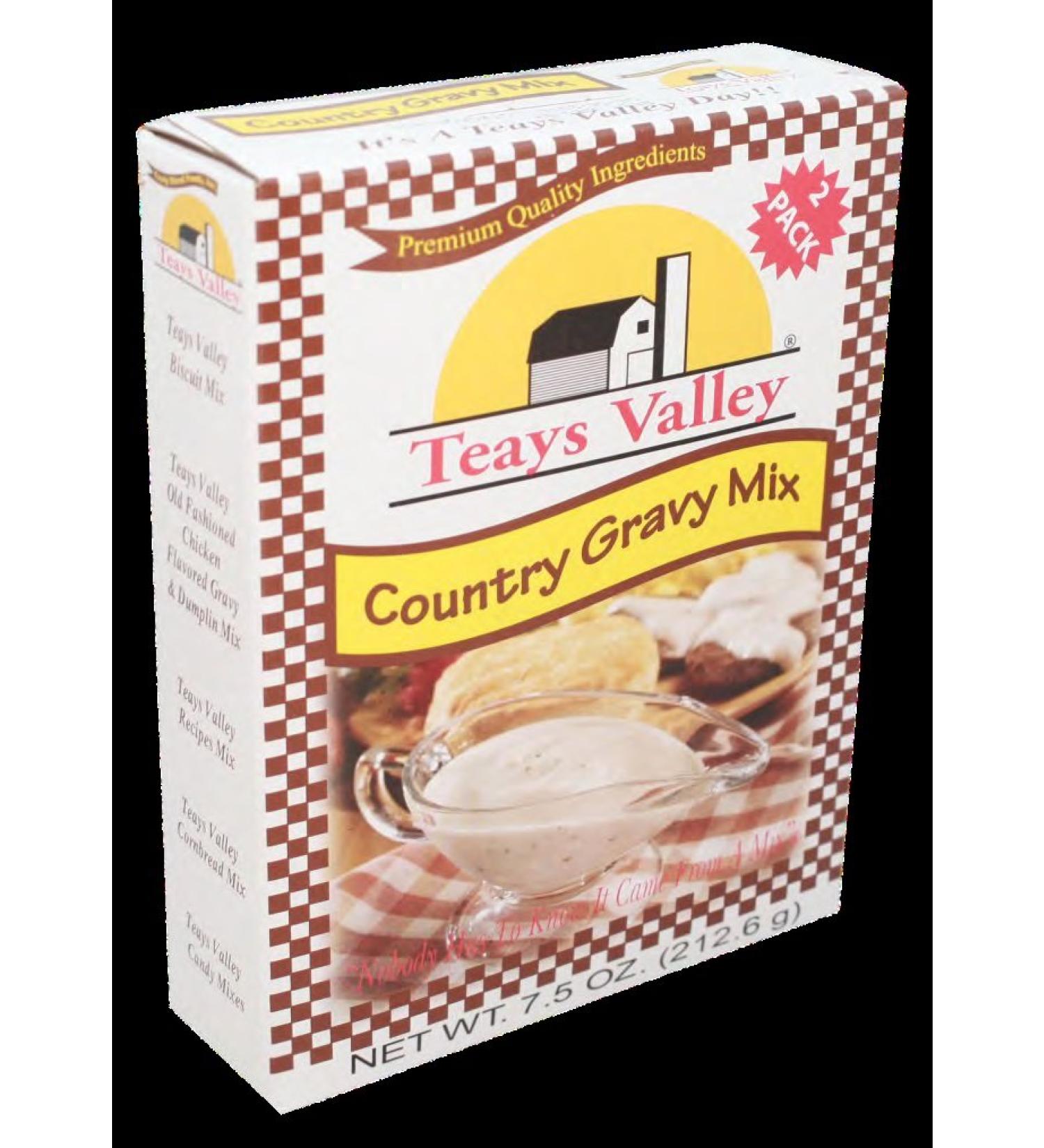 Teays Valley Country Gravy Mix 7.5 Oz Box - Pack of 4 | Delicious Homestyle Gravy Mix - Buy Online on GoSupps.com
