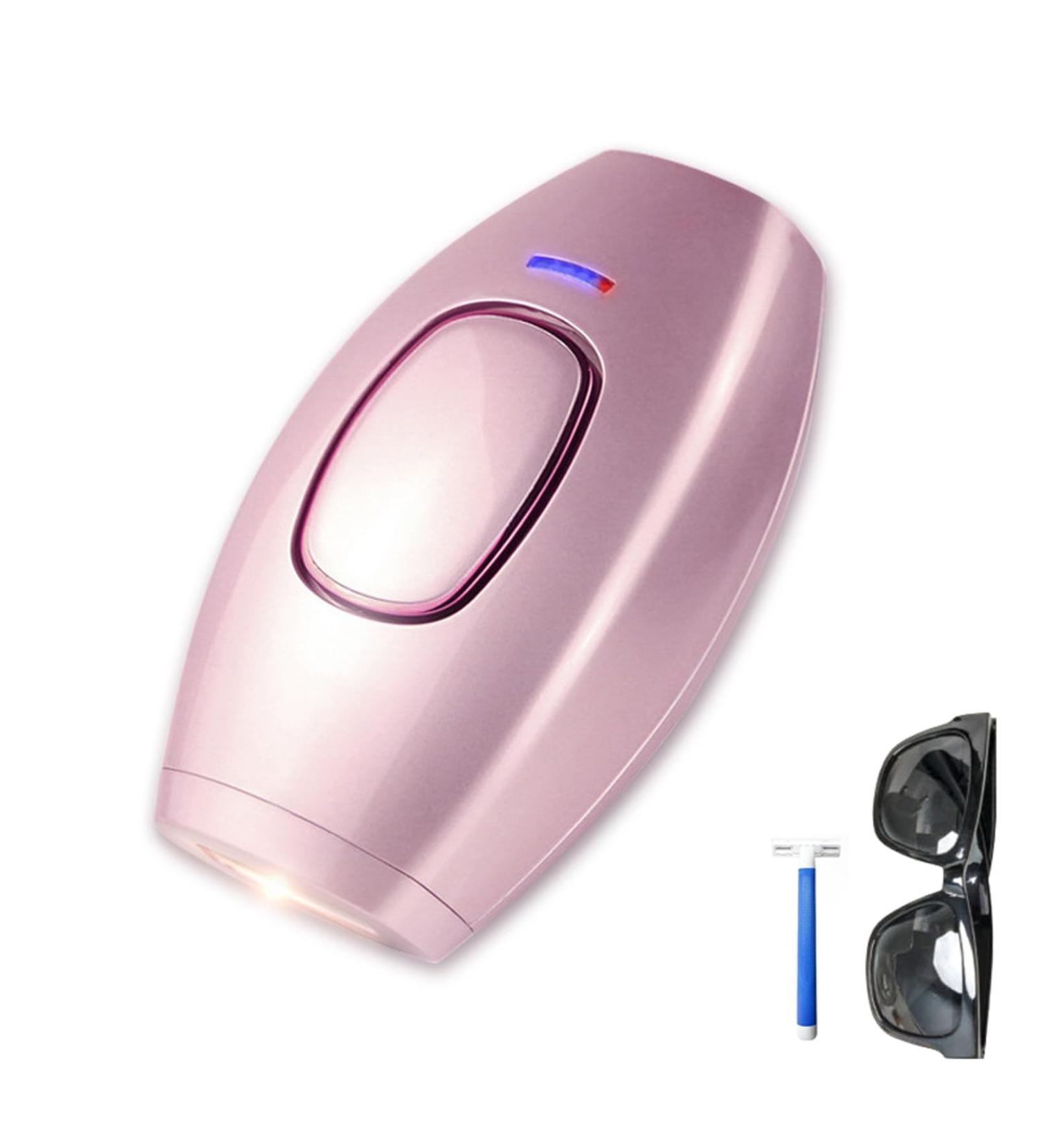 PureGlow IPL Hair Removal Device for Women & Men - Permanent Pain-Free Hair Removal with 5 Energy Levels | Face Legs Arms & Body (Pink) - Buy Online on GoSupps.com