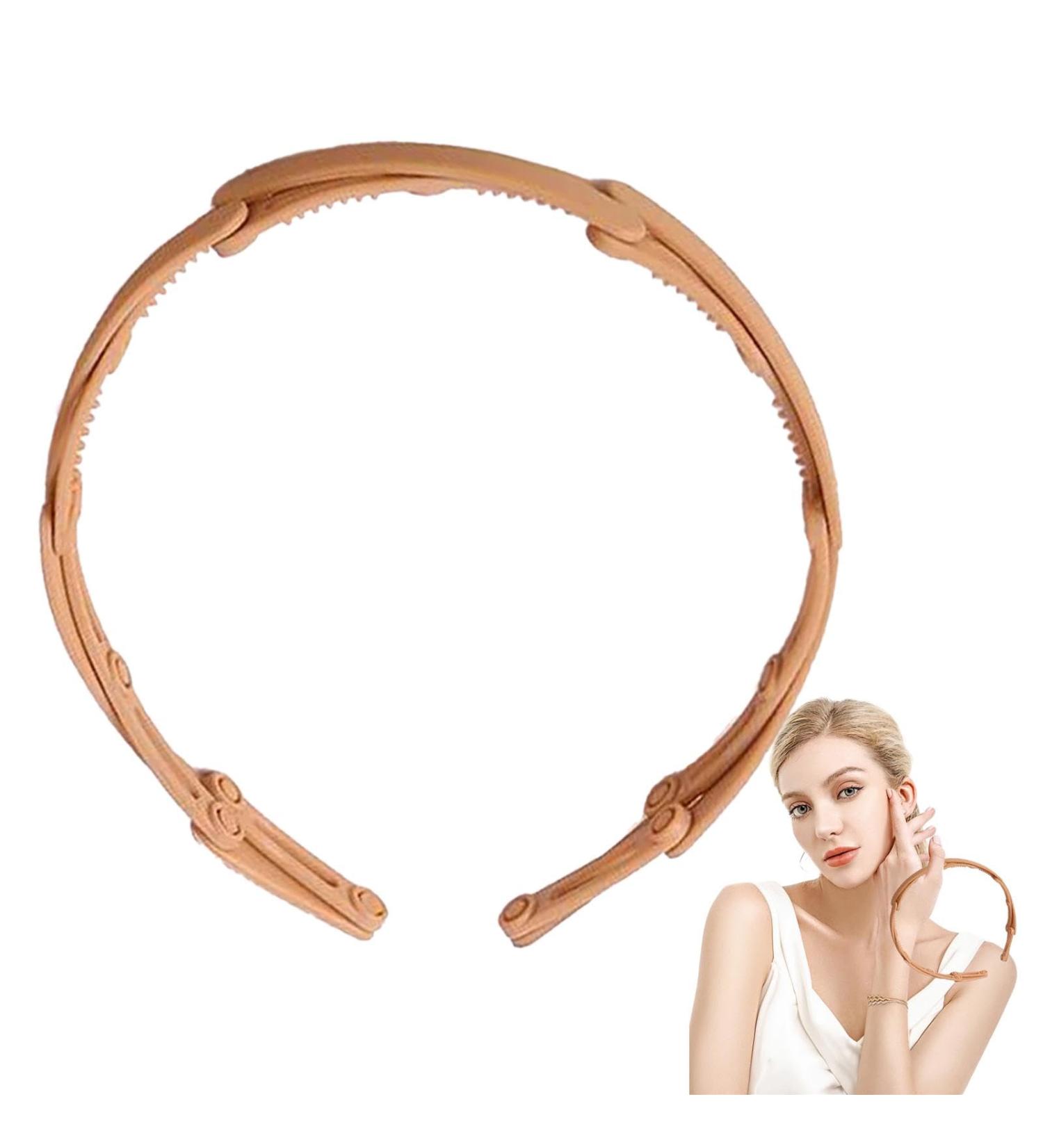 Foldable Hair Bands Foldable Headband Foldable Travel Headband Telescopic Folding Headband Multipurpose Hair Hoop Hair Clips Hair Accessories for Business Trips Daily Outing Turmeric - Buy Online on GoSupps.com