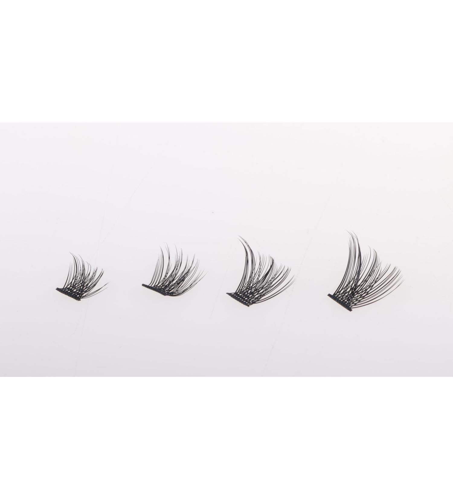 DOORES Self Adhesive Lash Clusters Kit DIY Lash Extension Kit with Eyelash Clusters No Glue Needed False Eyelashes Natural D Curl Lash Clusters