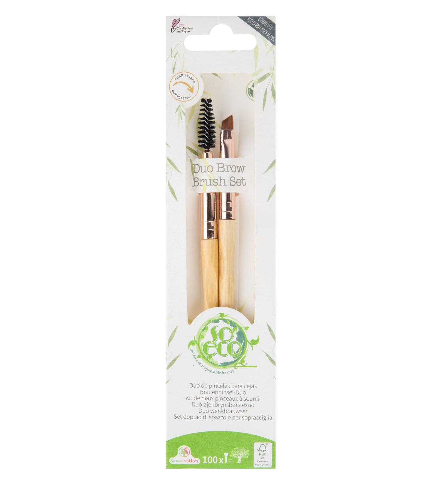 Buy Duo Brow Makeup Brush - Perfect for Flawless Brows | International Shipping Available - Buy Online on GoSupps.com