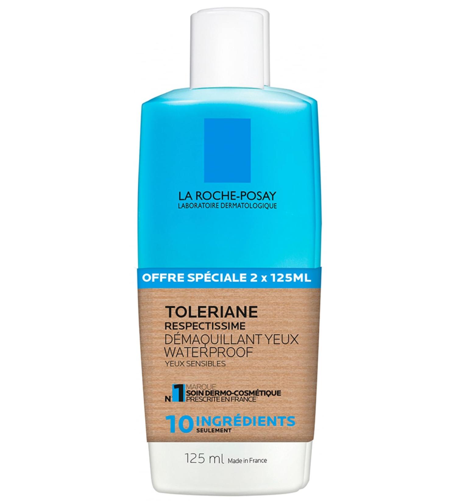 La roche posay Toleriane Respectissime Eye makeup remover water resistant 125 ml x 2