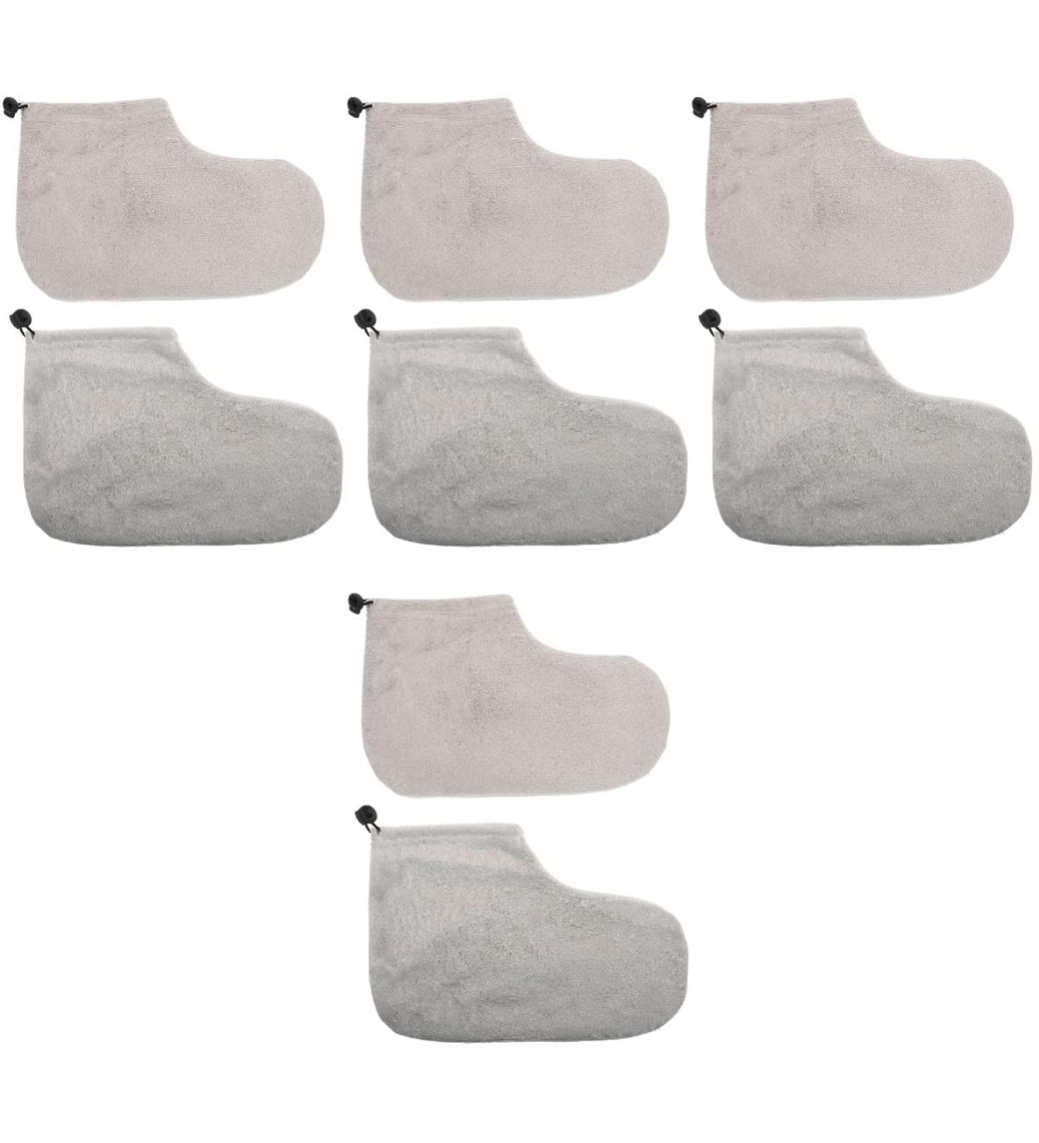 Housoutil 4 Pairs Wax Warm Foot Cover Faux Buns Convenient Wax Foot Cover Paraffin Wax Booties Wax Bath Booties Heated Mittens Paraffin Bath Socks Feet Wax Bags Cosmetic Cotton Boots 28X20X0.9CMx4pcs Greyx4pcs - Buy Online on GoSupps.com