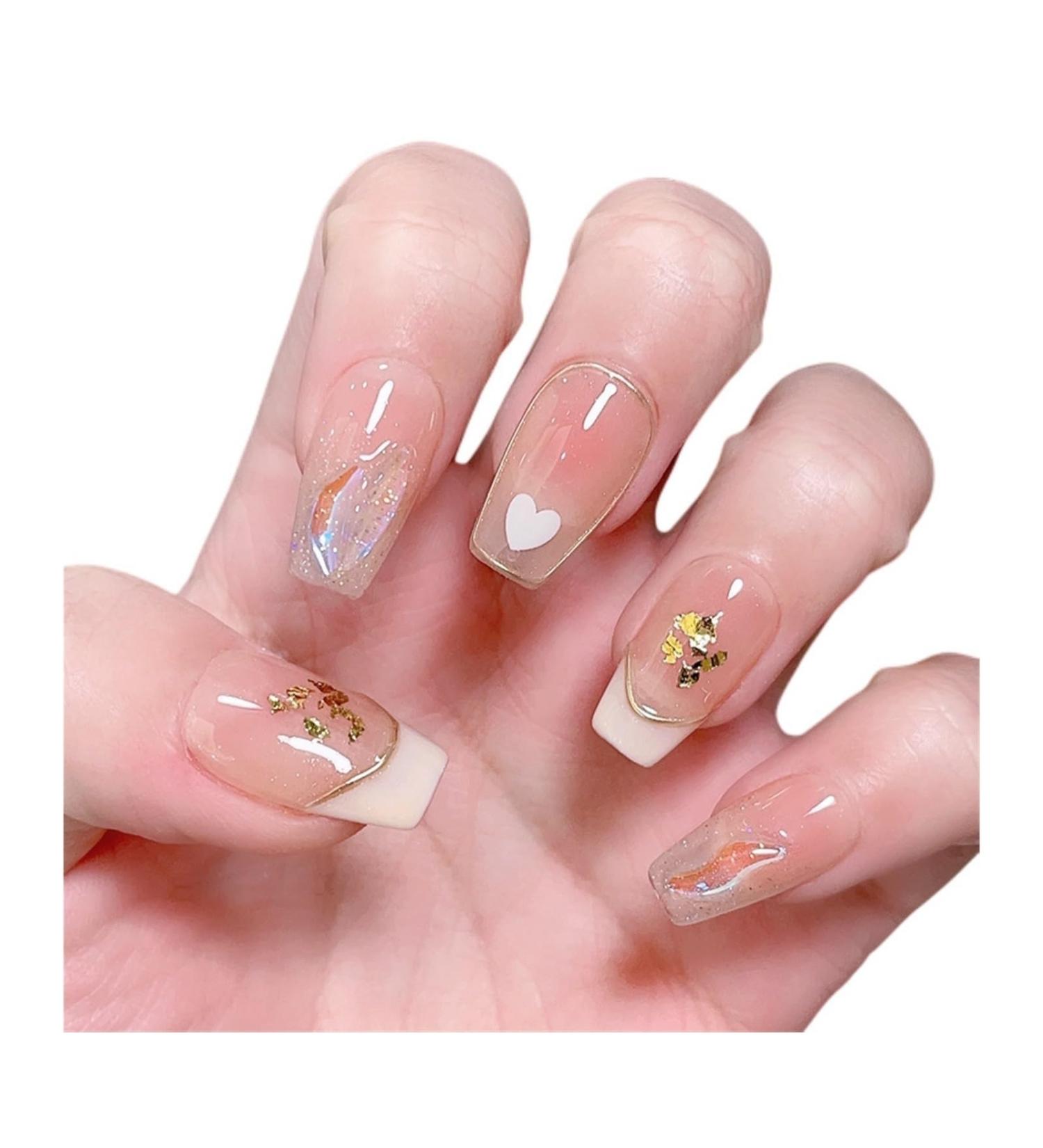 Nail dressing nail stickers French style love short and medium length styles(Short S) - Buy Online on GoSupps.com