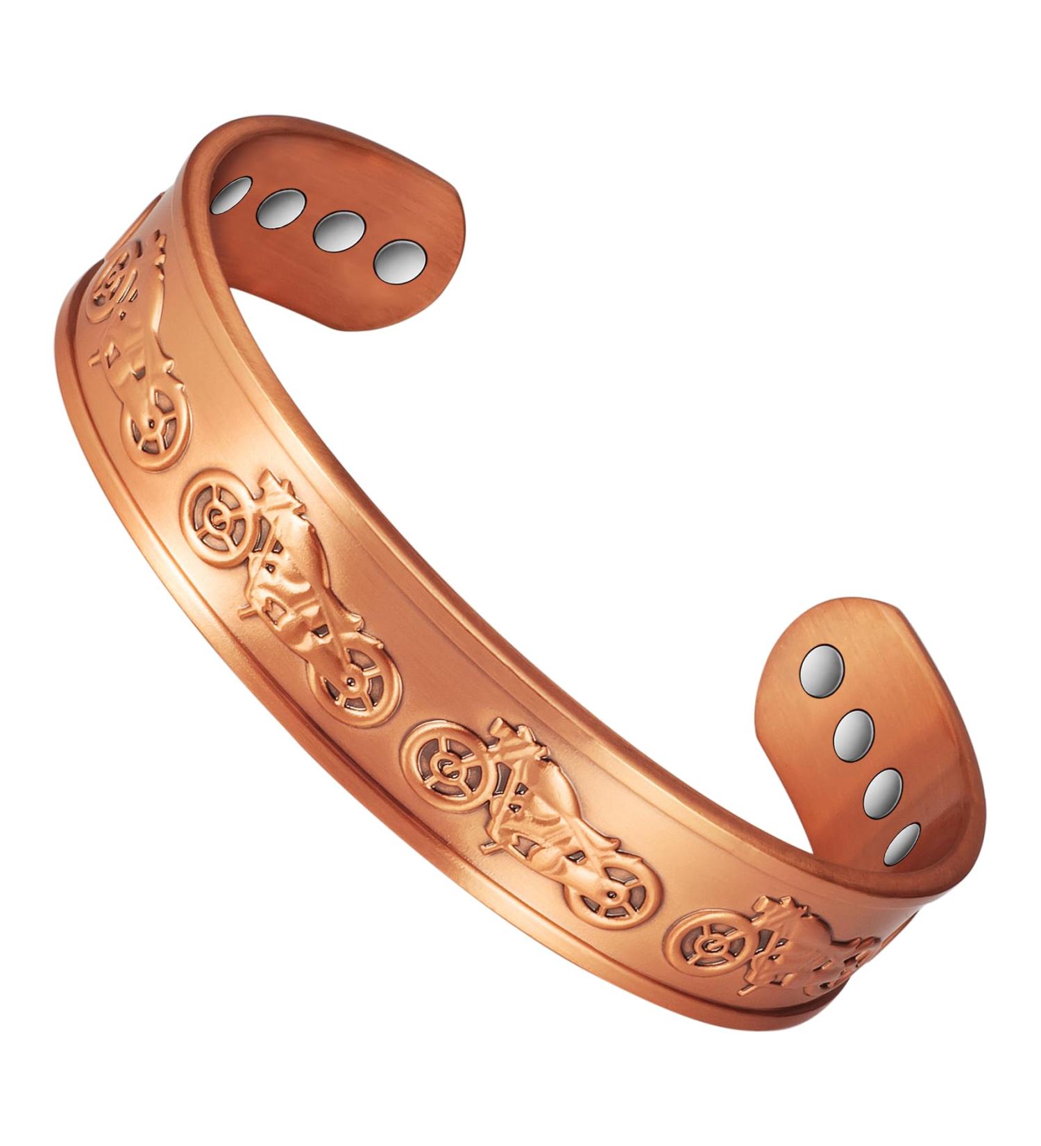 Magnetic Therapy Copper Bracelet for Men | Relieve Arthritis & Carpal Tunnel Pain - Buy Online on GoSupps.com