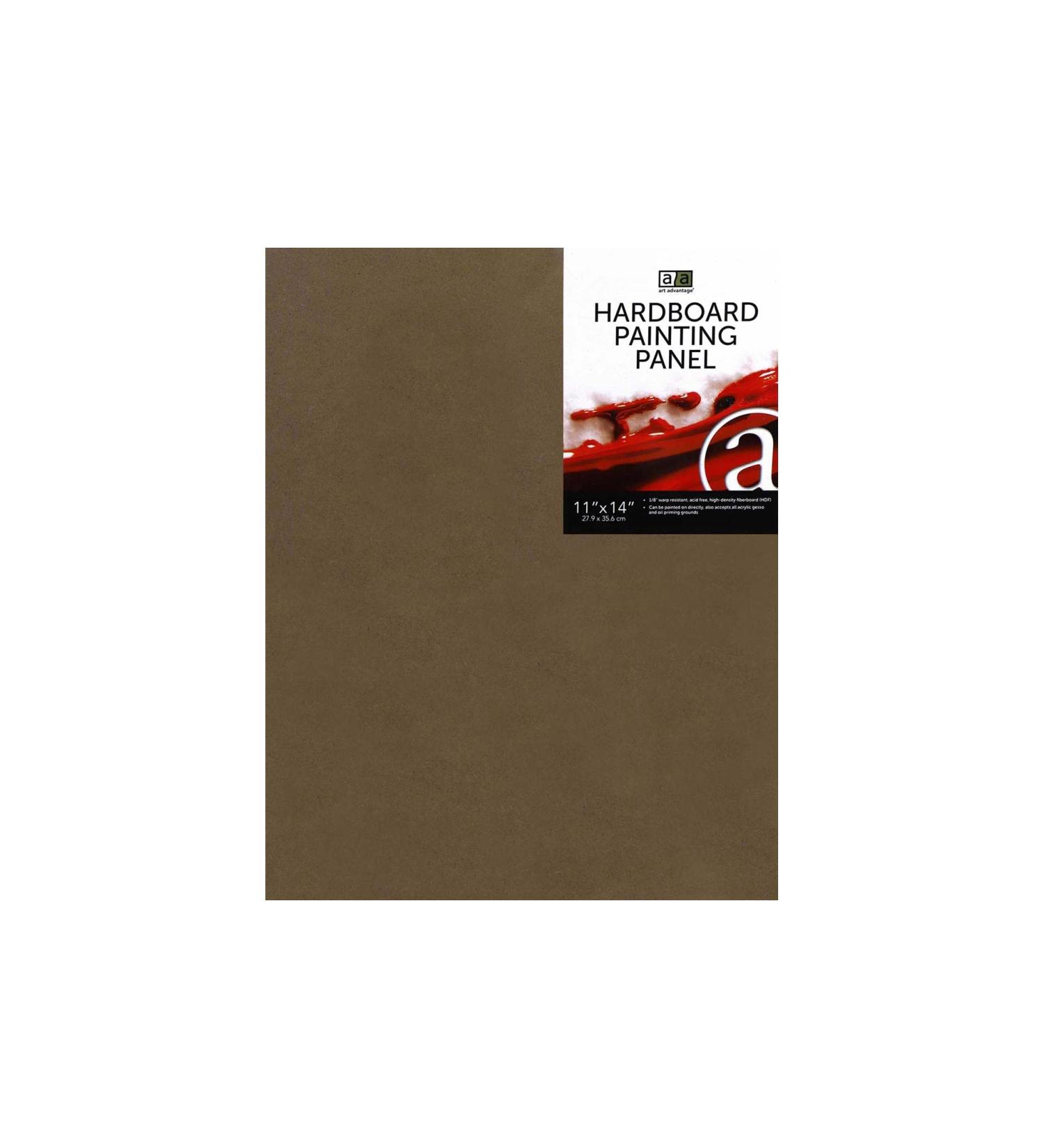 Art Advantage Hardboard Panel  11-inch x 14-inch  Natural 11-inch x 14-inch Hardboard Panel