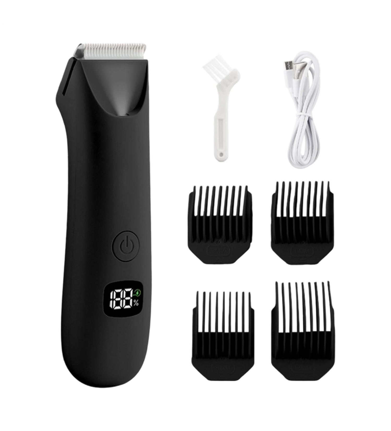 Tondeuse Poils Du Corps | Rasoir lectrique Faible Bruit Tondeuse Poils Pubiens Pour Hommes pour Parties Intimes Pubis Dos Aisselles Poitrine Bras Noir - Buy Online on GoSupps.com