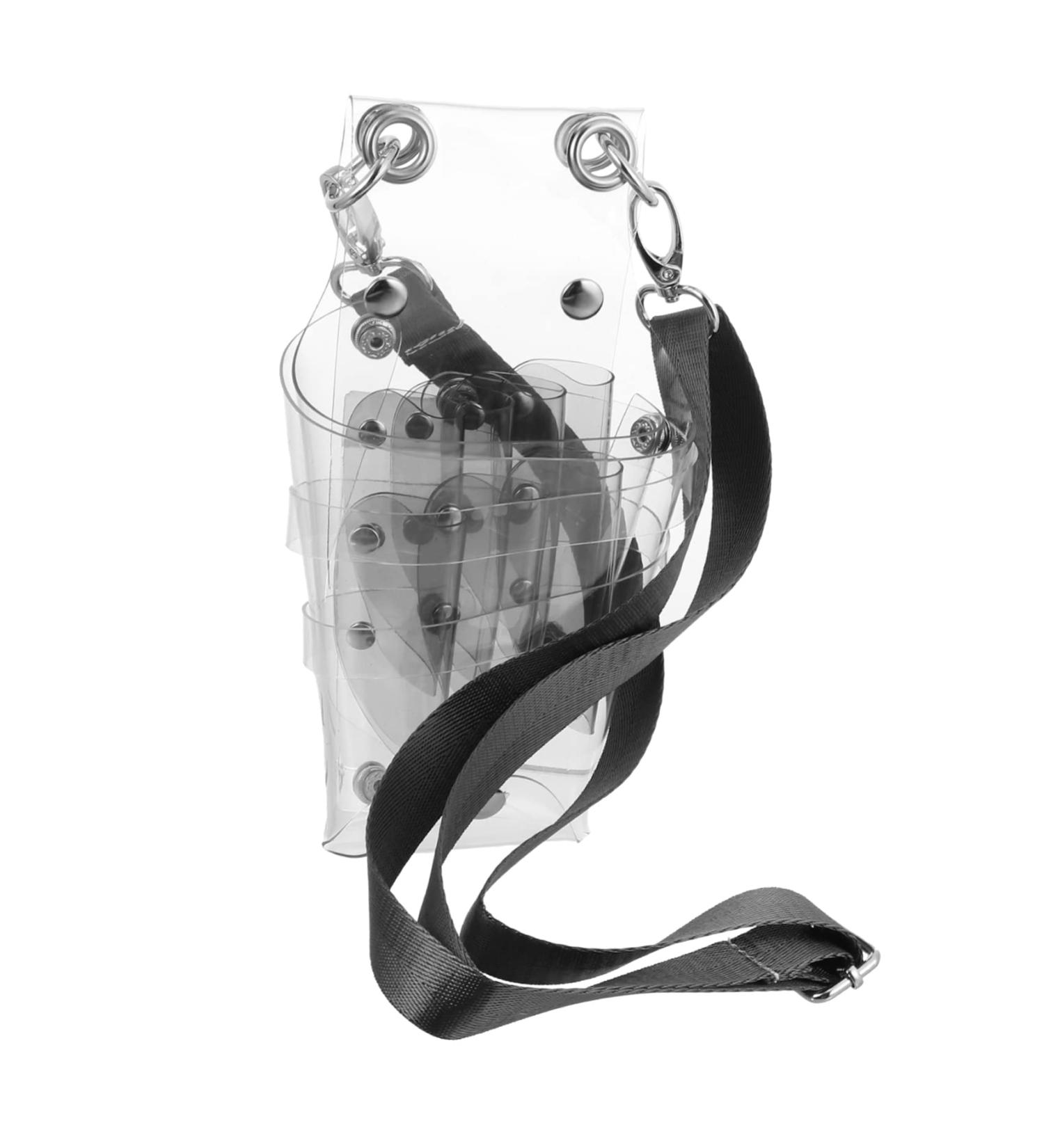 Minkissy Hairdresser Belt Bag | Stylish 2 Pocket Organizer for Salon Tools Scissors & Hair Styling Accessories - Durable PVC Holster - Buy Online on GoSupps.com