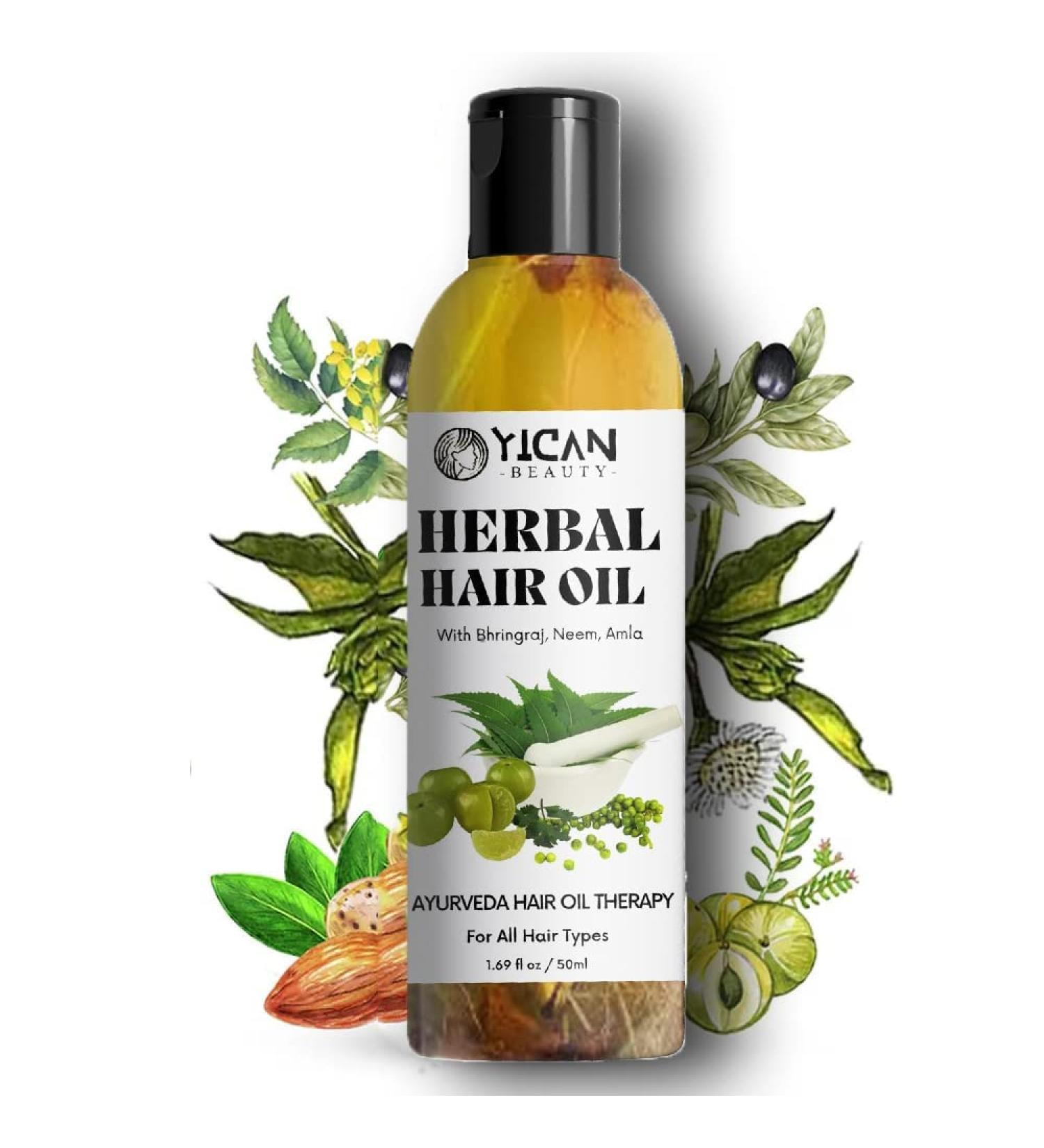 Buy BlueQueen Herbal Hair Oil | Coldpressed Natural Vegan Scalp Hydration & Nourishment | Restores & Revives Dry Damaged Hair 50ml - International Shipping Available - Buy Online on GoSupps.com