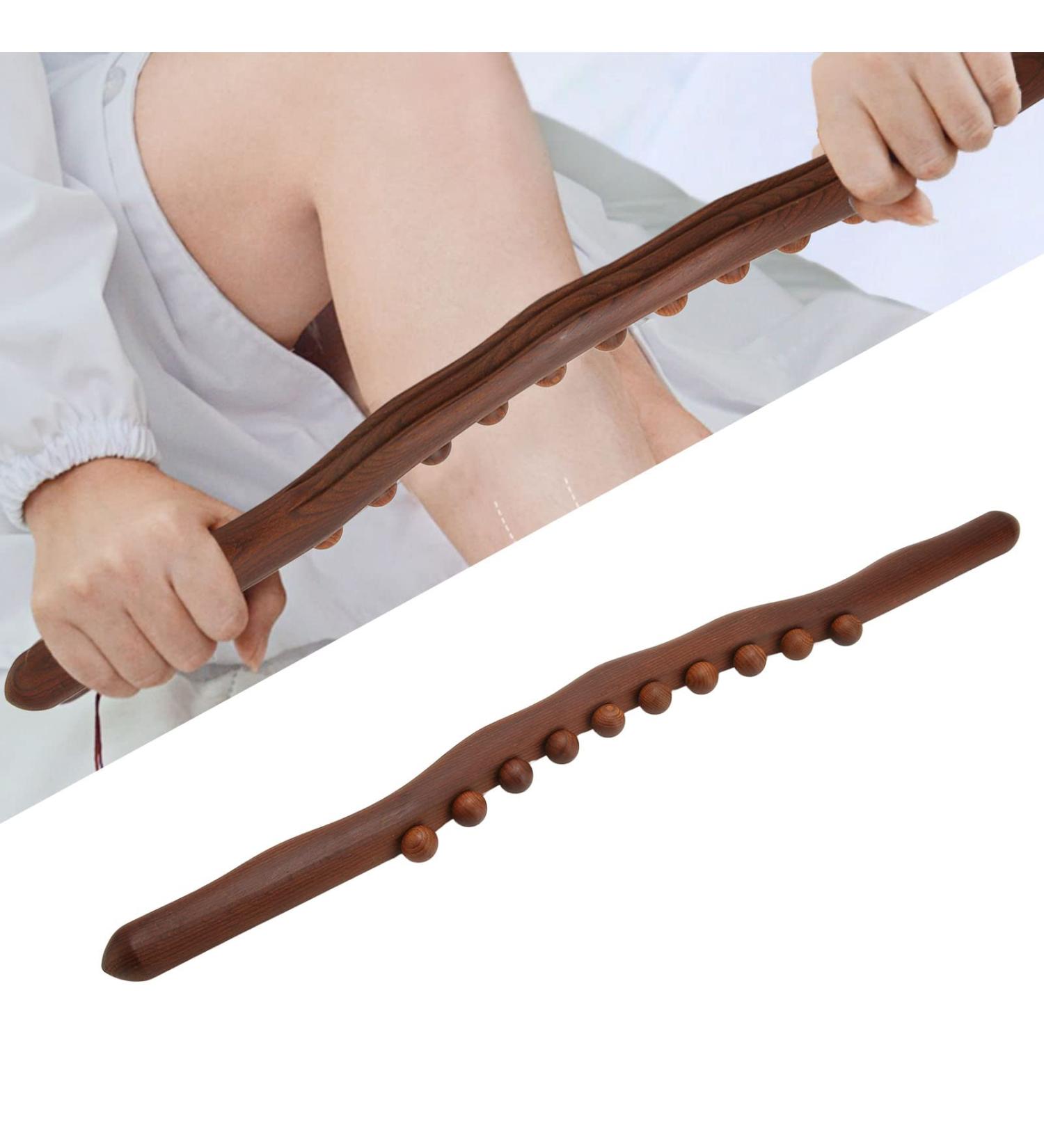 Health Acupuncture Massage Tab - Relaxing Muscle-Friendly Massage Stick for Foot Hand Back Belly Shoulder | Wooden Scraper & Roller for Optimal Relaxation - Buy Online on GoSupps.com