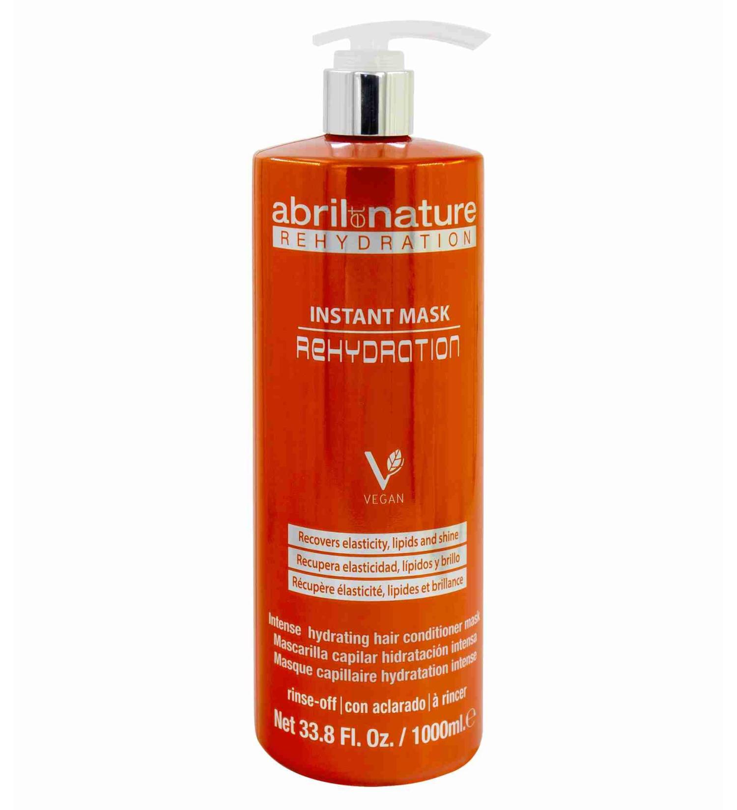 abril et nature - Masque pour Cheveux Rehydration - Max Hydratation pour Cheveux Secs - Restaure la Flexibilit et l Aspect Sain - Traitement Professionnel de Coiffure - 1000 ml - Buy Online on GoSupps.com