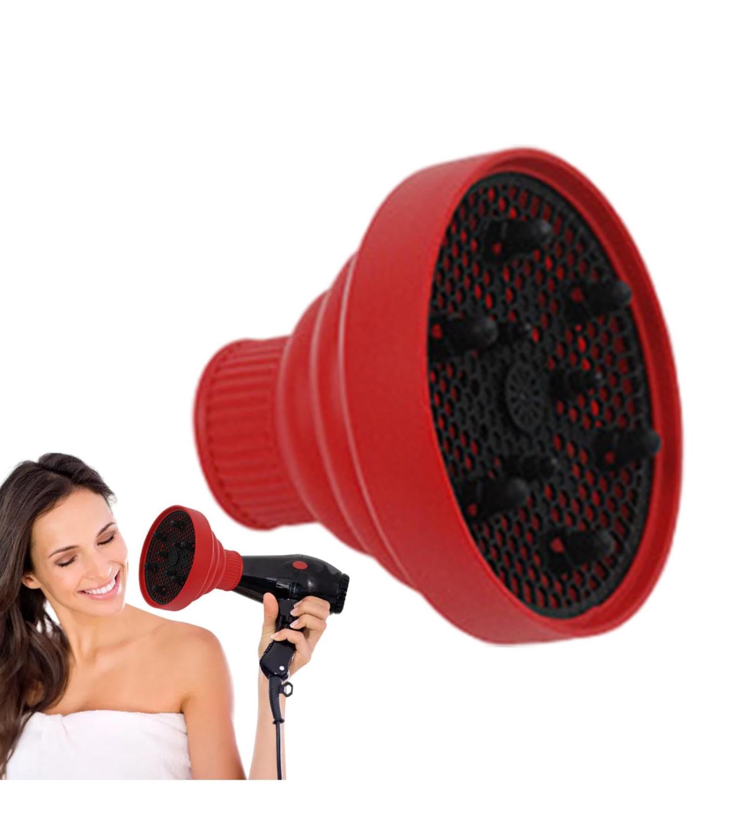 Pzuryhg Hair Dryer Vent Hood | Foldable Silicone Blow Dryer Attachment Heat Resistant Soft Blow Dryer Accessory Multifunctional Hair Styling Supplies for Girls red - Buy Online on GoSupps.com