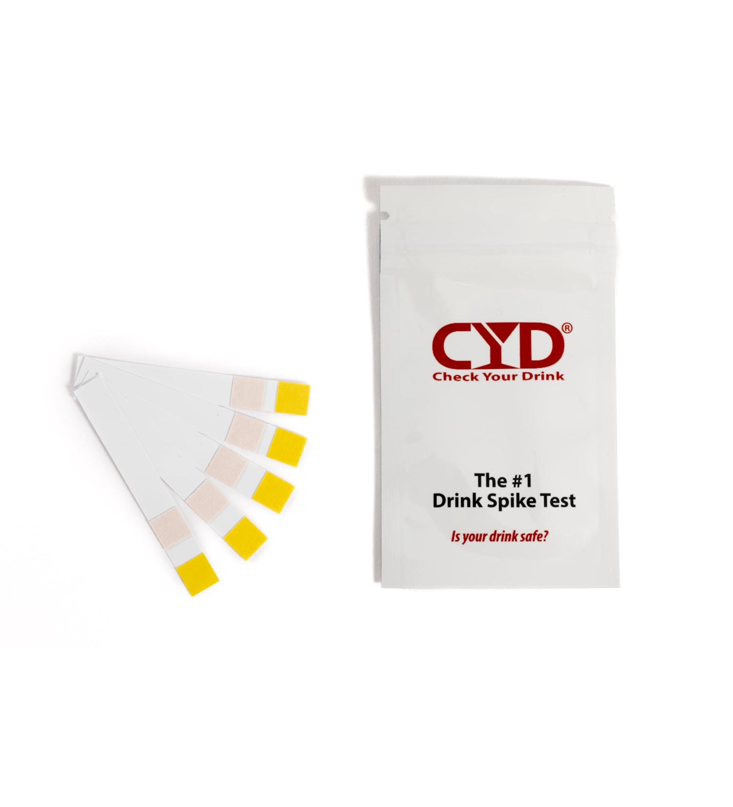 CYD Drink Spike Test On-The-Go Discreet Testing Kits Instant Results for Ketamine & GHB Pack of 5 Test Strips - Buy Online on GoSupps.com