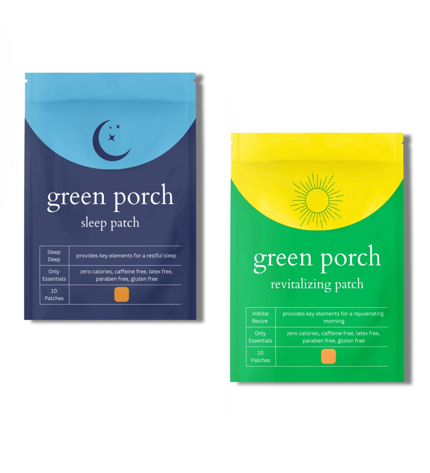 Green Porch Premium Bundle B12 Recovery Patch & Deep Slumber Melatonin Sleep Patch - Buy Online on GoSupps.com